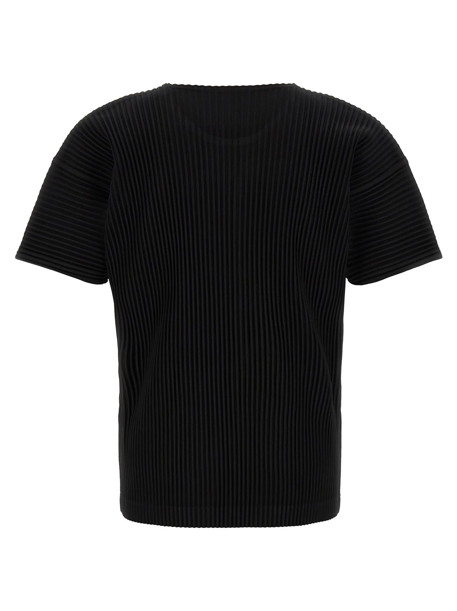 Issey Miyake Black Basics T-shirt In Black