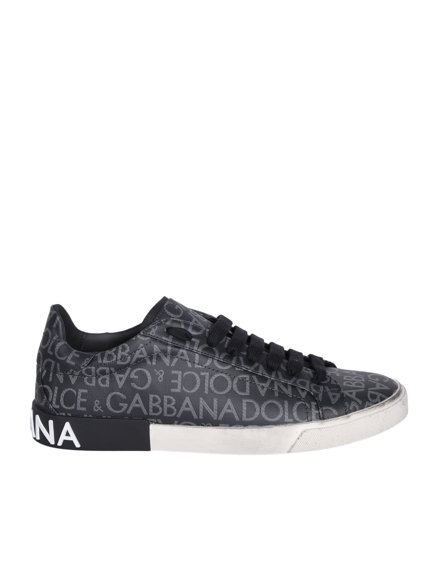 Shop Dolce & Gabbana Portofino Sneakers In Grey