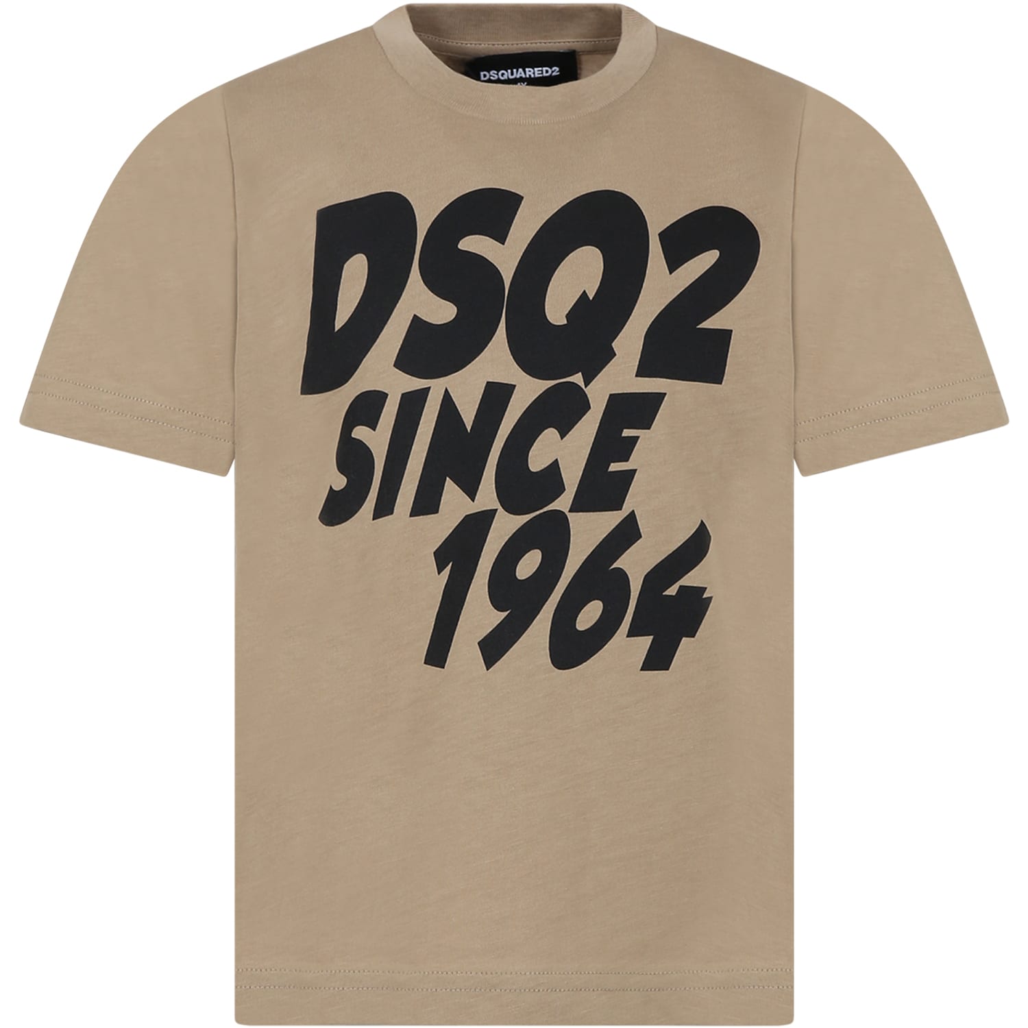 Dsquared2 Beige T-shirt For Boy With Logo