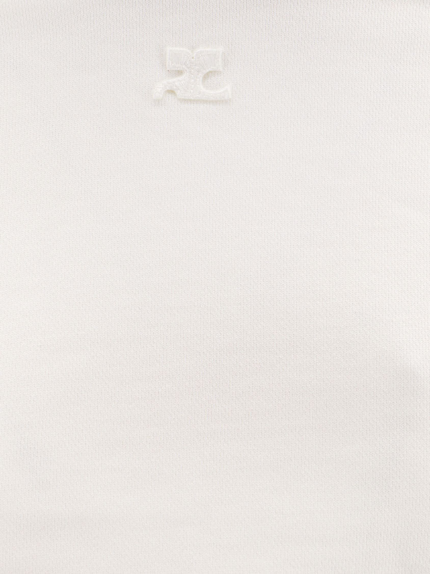 Shop Courrèges Sweatshirt In Heritage White