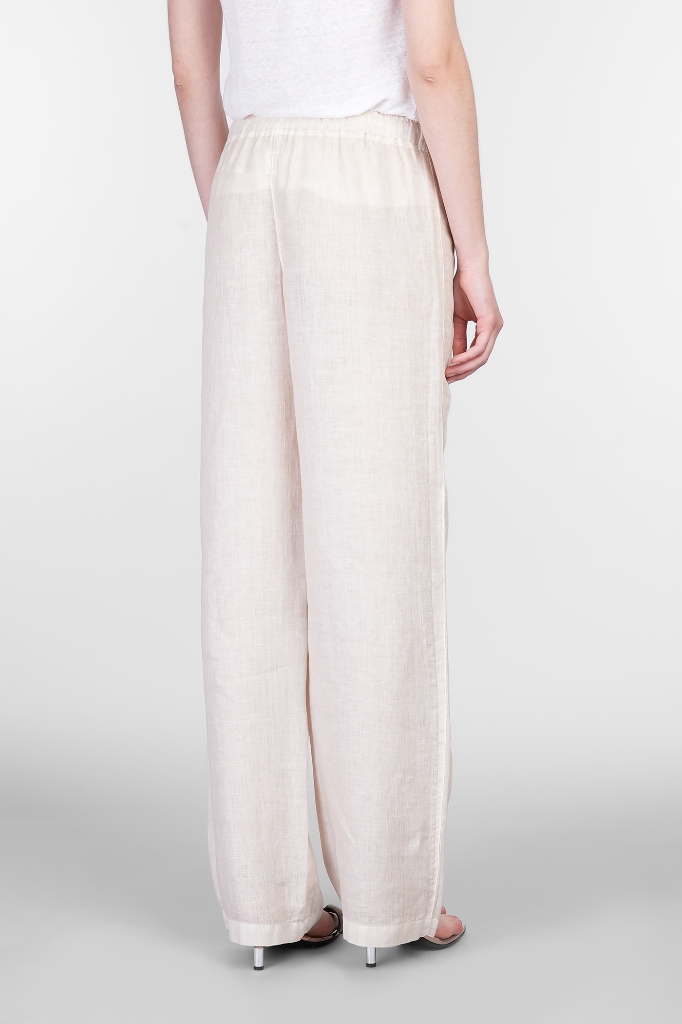 Shop 120% Lino Pants In Beige Linen