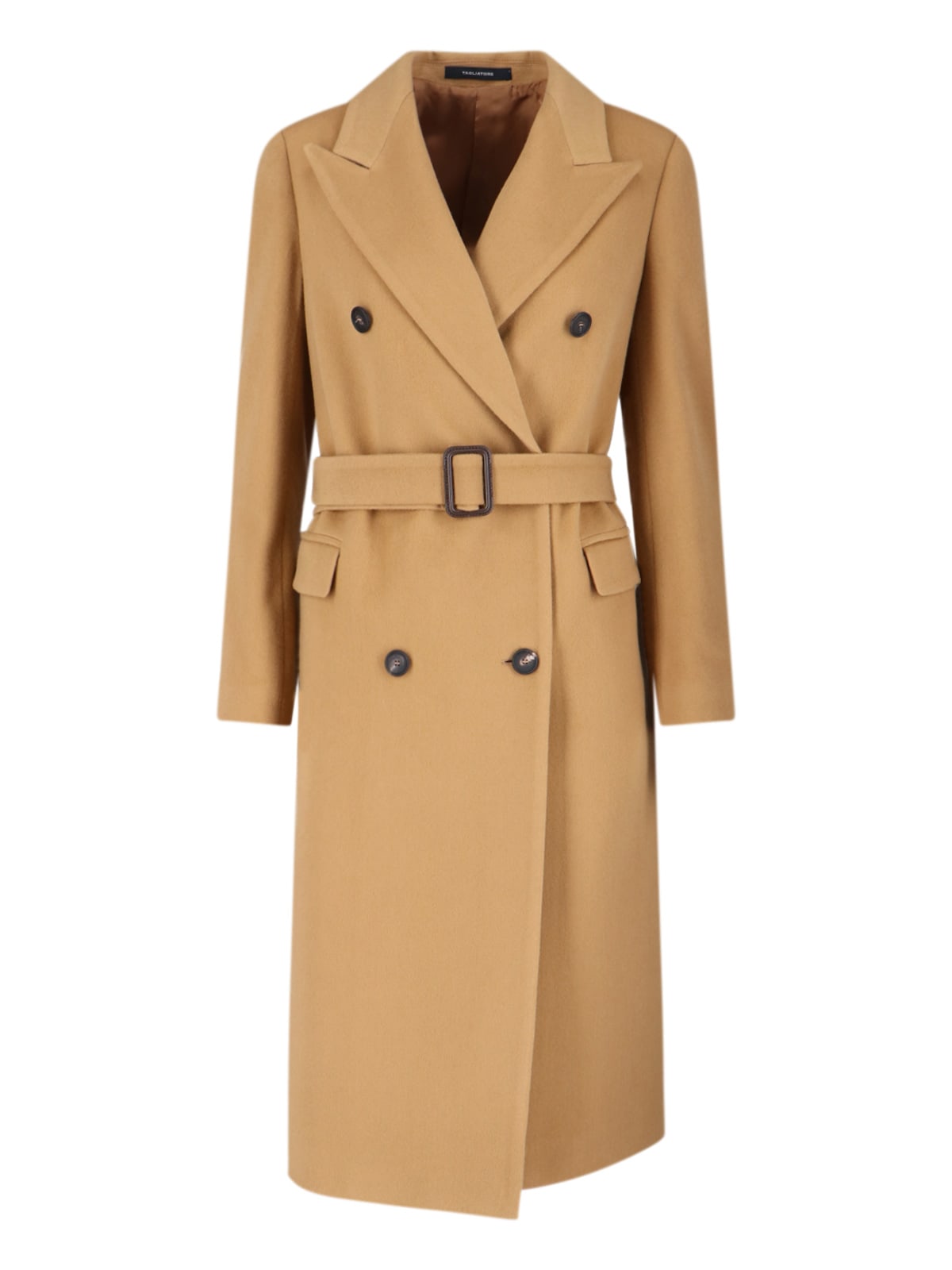 Tagliatore Tailored Brown Coat With Structured Design And Clean Lines In Brown
