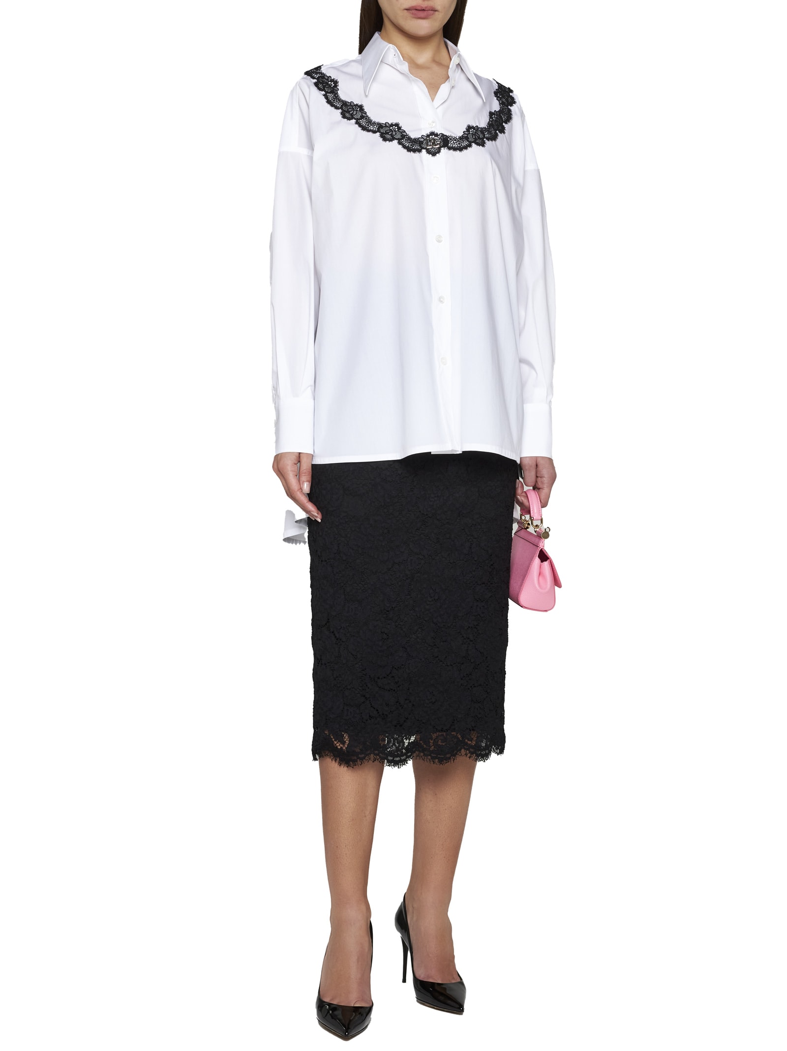 Dolce & Gabbana Shirt In Bianco Ottico