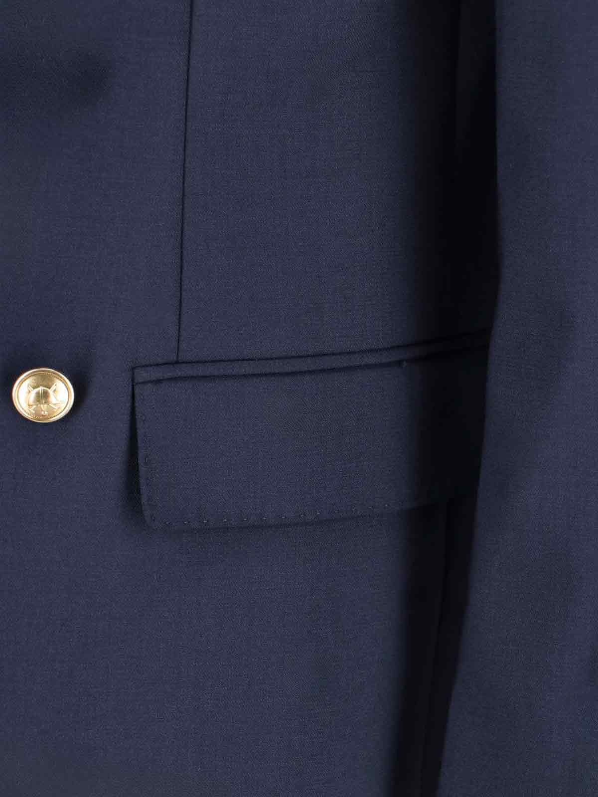 Polo Ralph Lauren Double-breasted Notched Blazer In Black