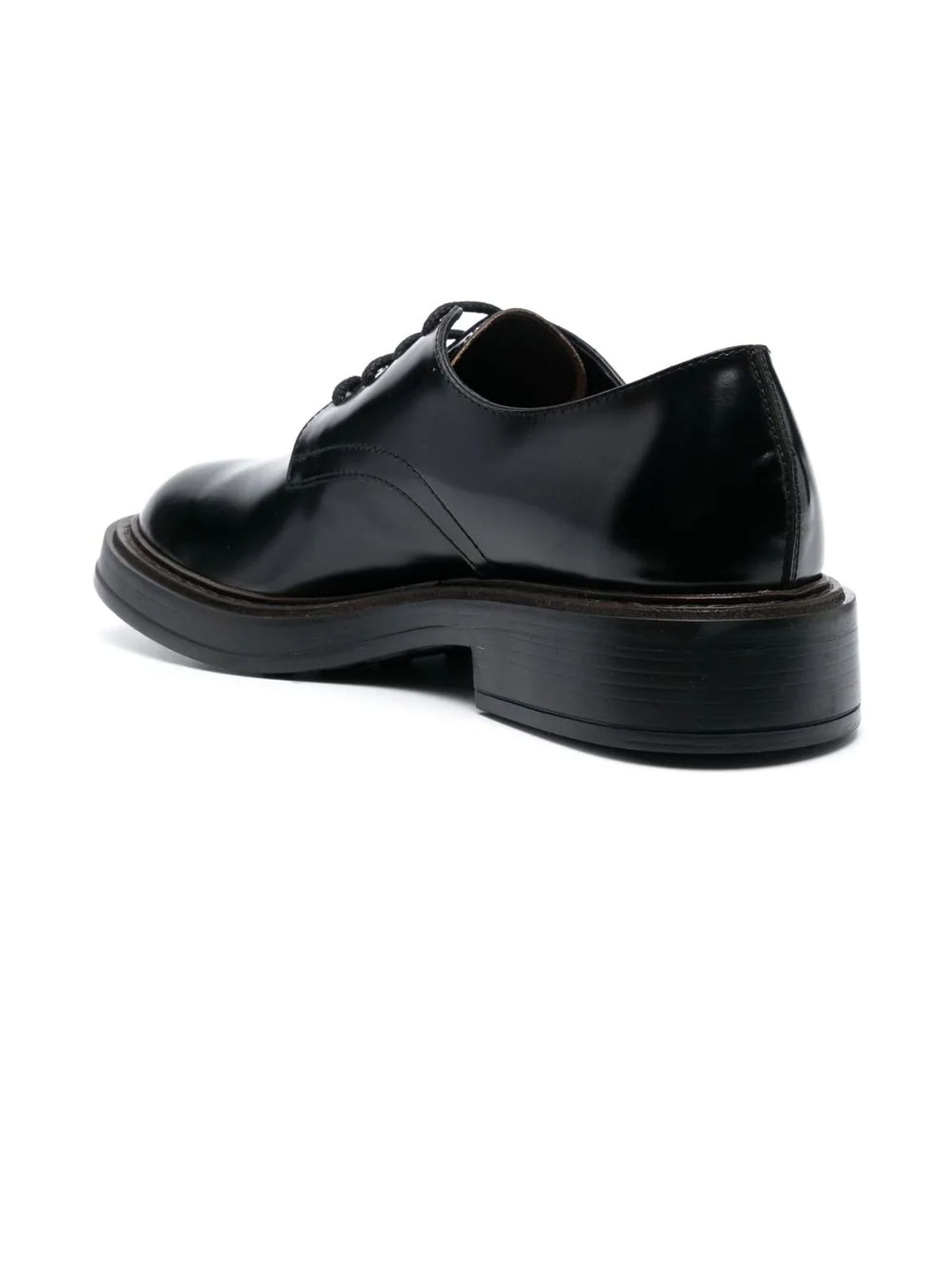 Shop Tod's Black Leather Upper Laces-up