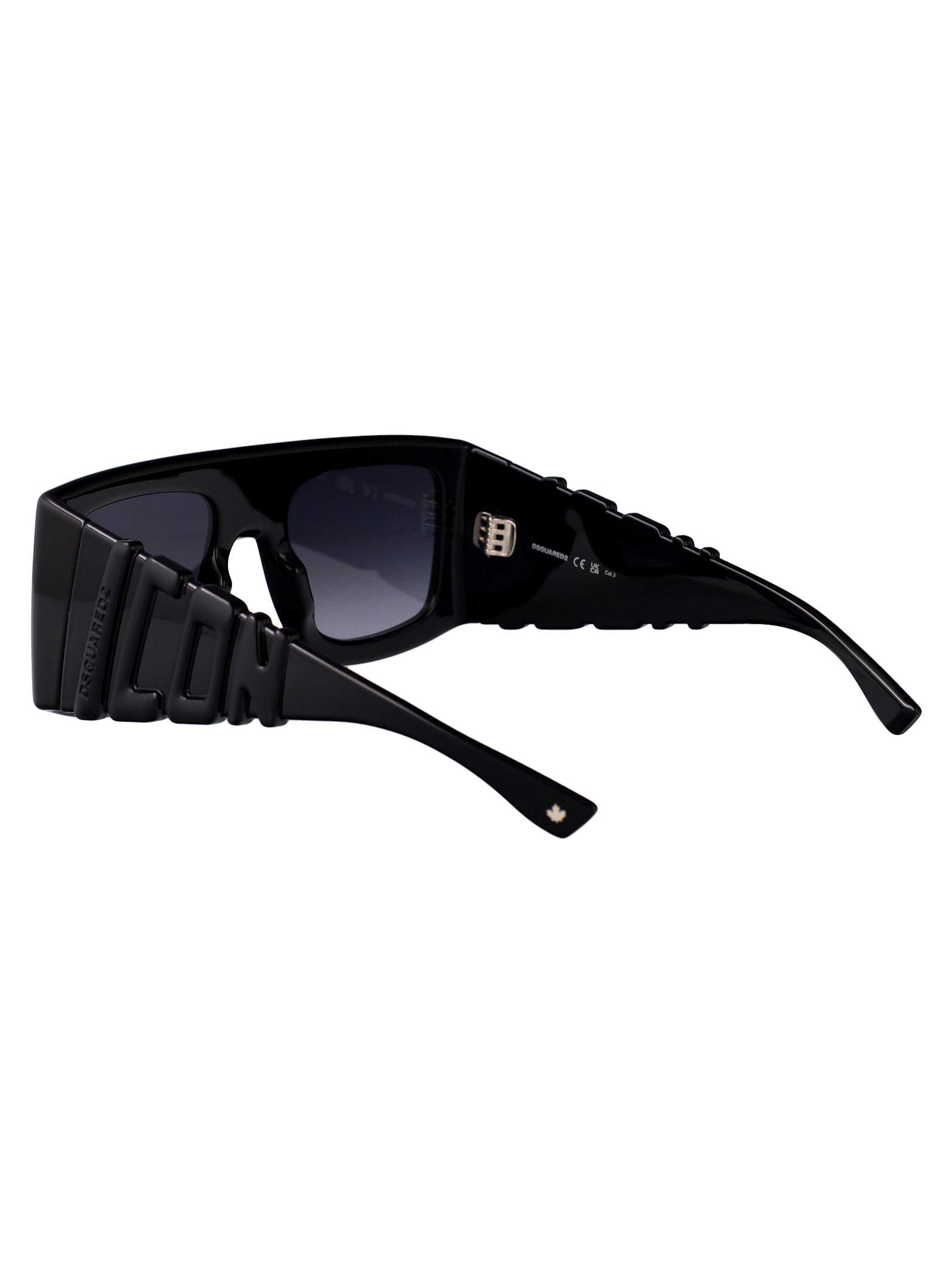 Dsquared2 Black Injectate Sunglasses In Black