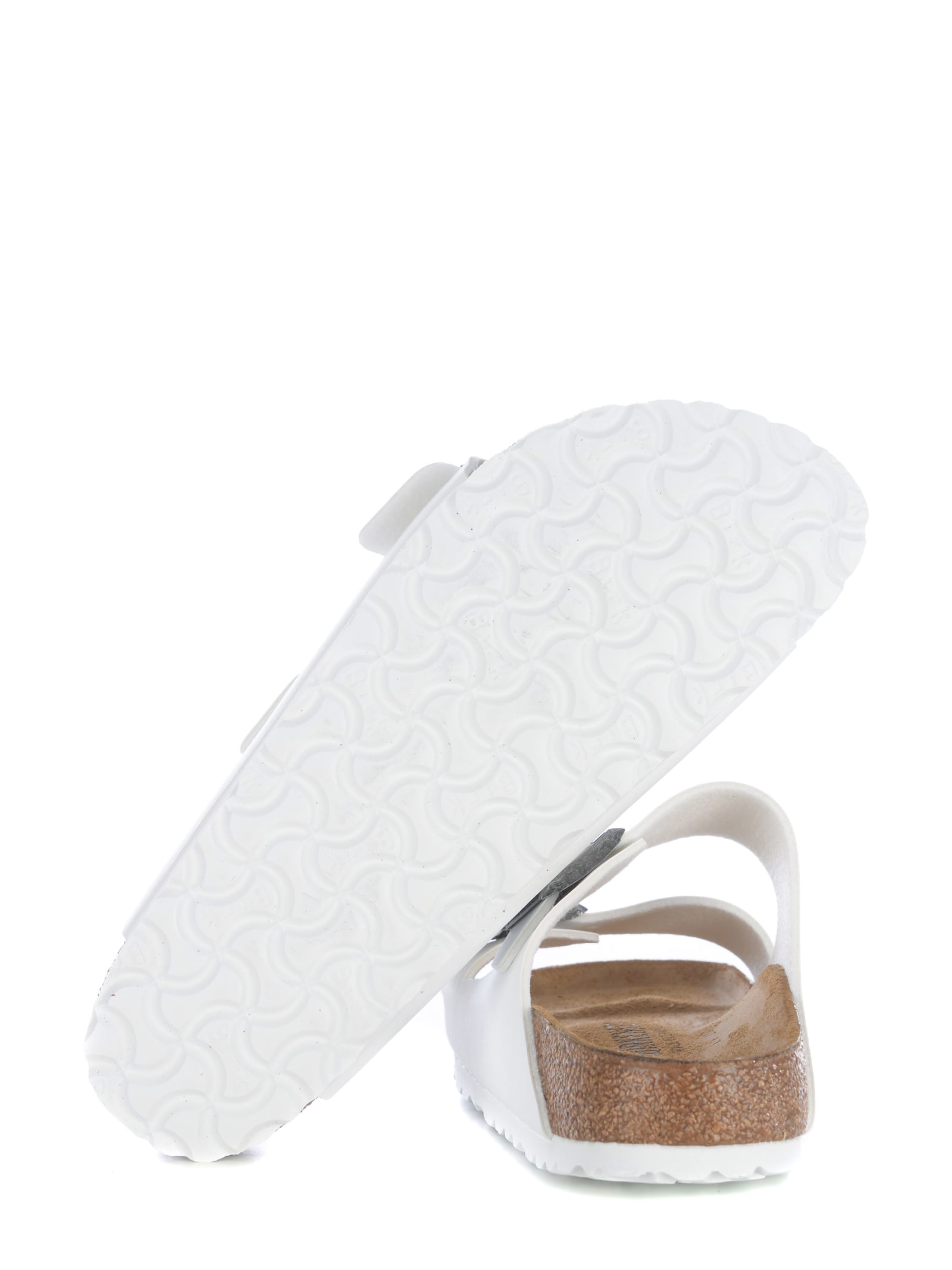 Shop Birkenstock Slippers  Arizona In Leather In White