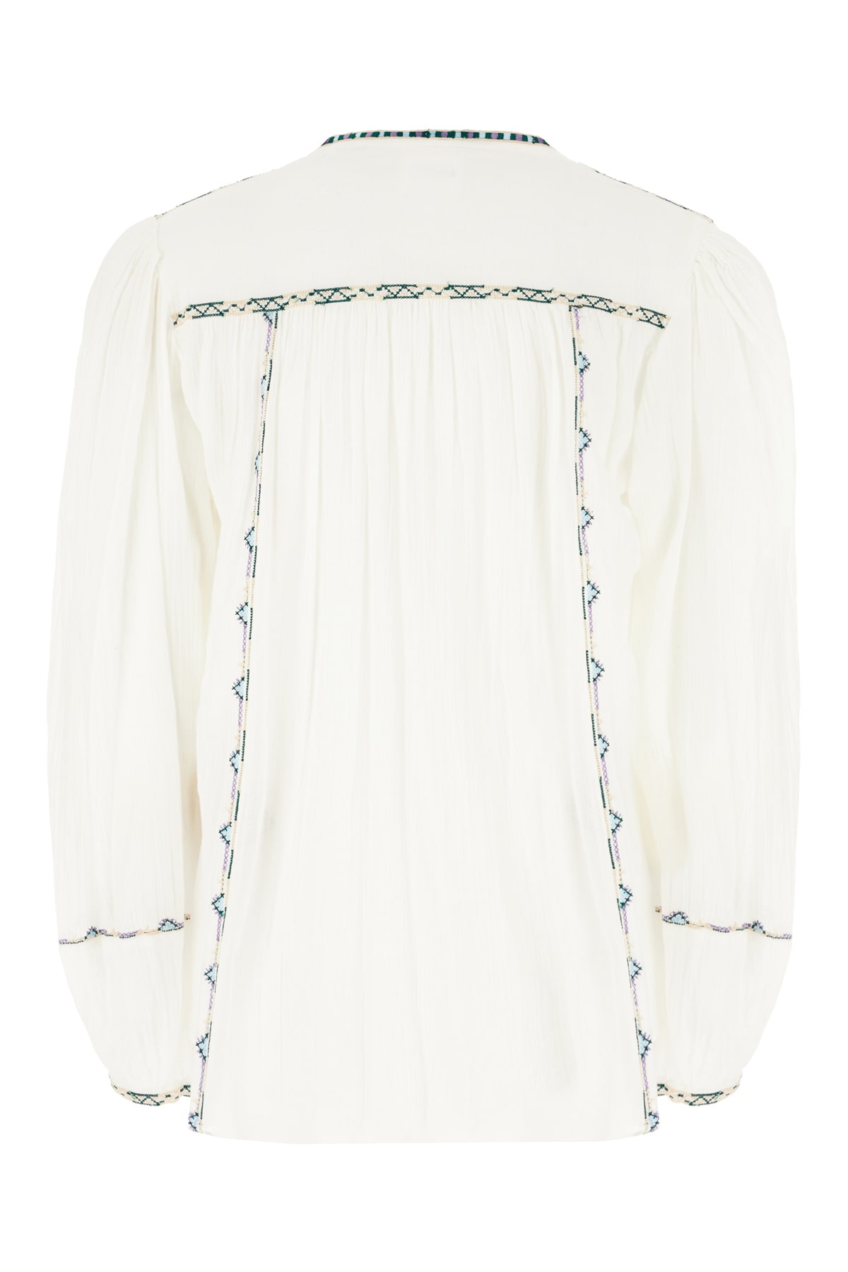 Shop Marant Etoile White Cotton Blouse In 20wh