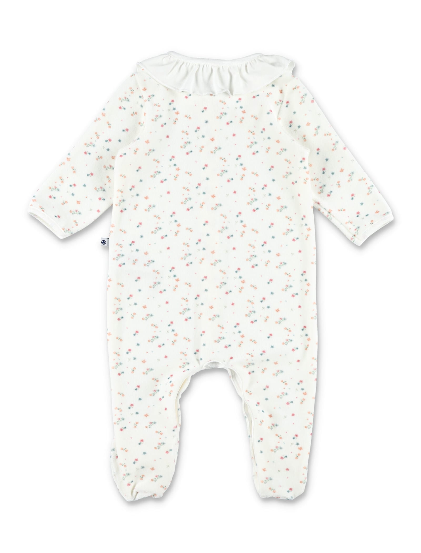 Petit Bateau Floral Print All-in-one In White