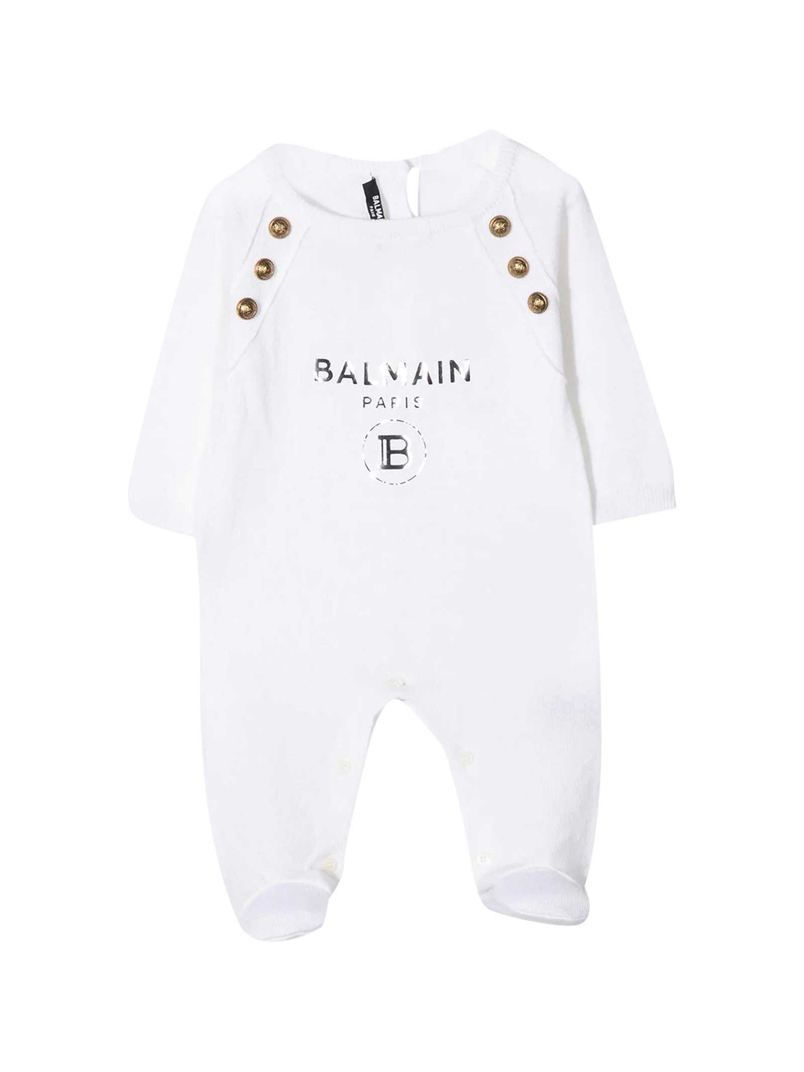 Balmain White Baby Suit