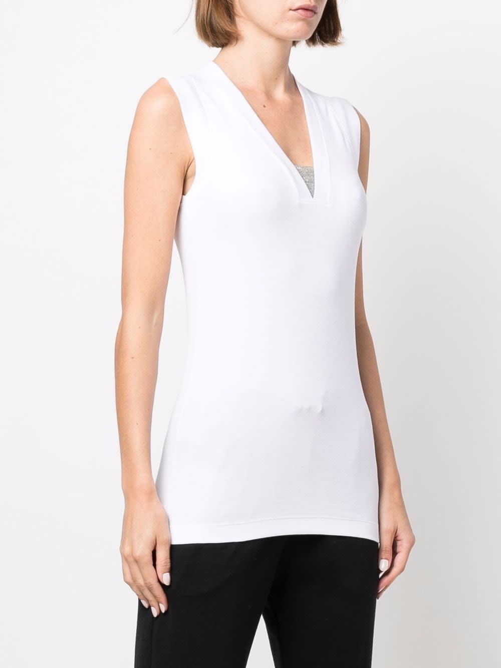 Brunello Cucinelli Cotton Tank Top In White