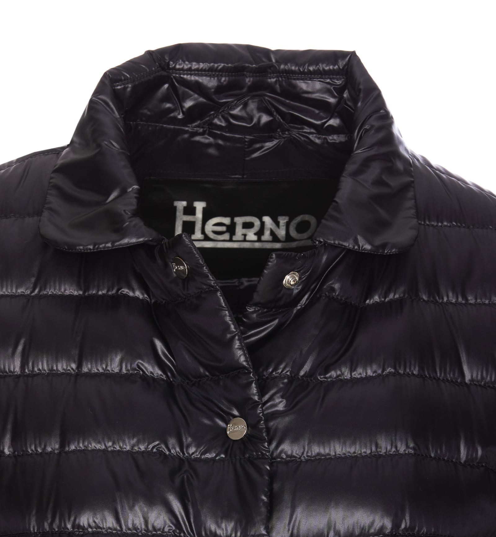 Shop Herno Light Down Jacket In Black