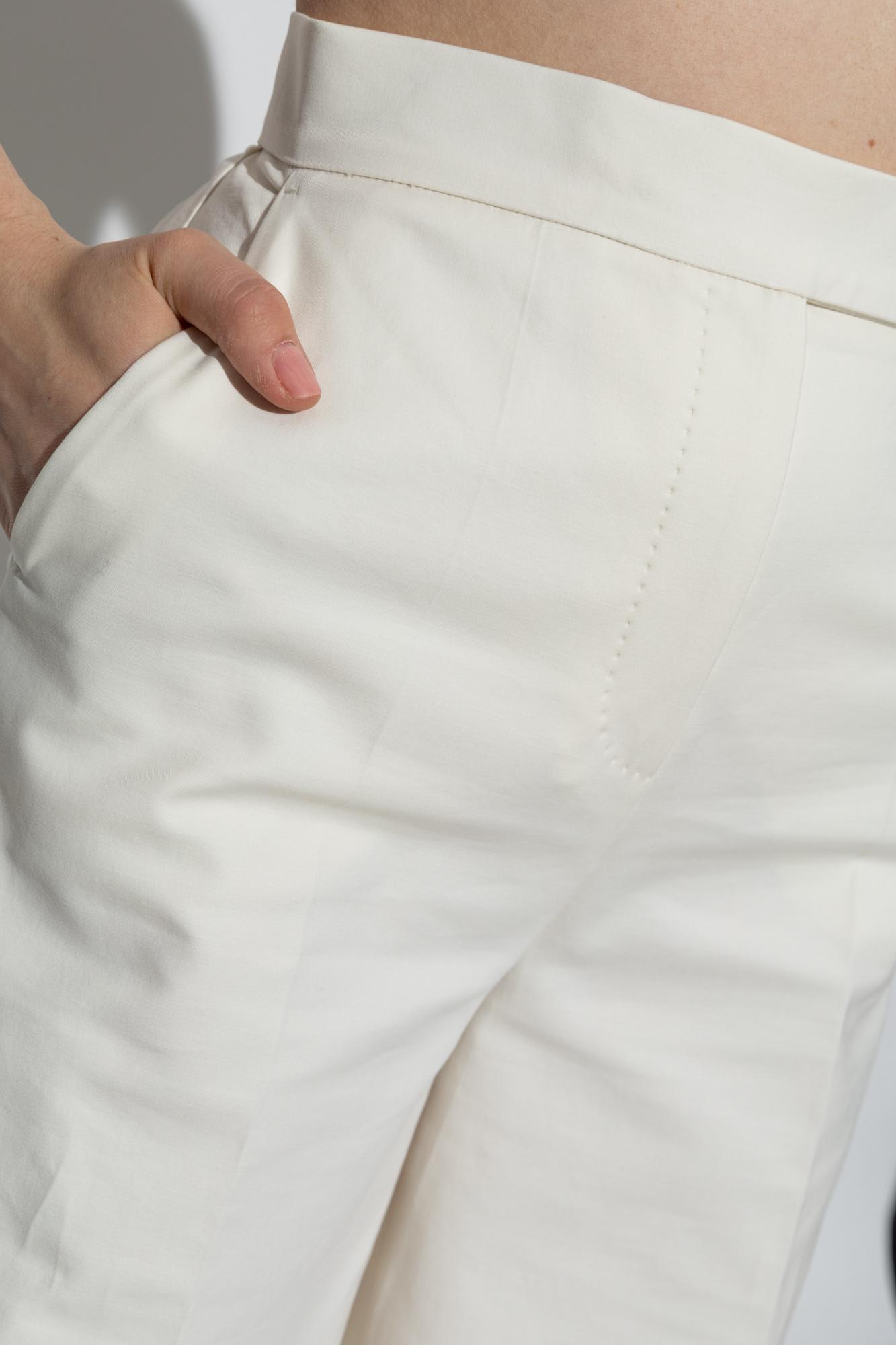 Max Mara Finish Pants In White