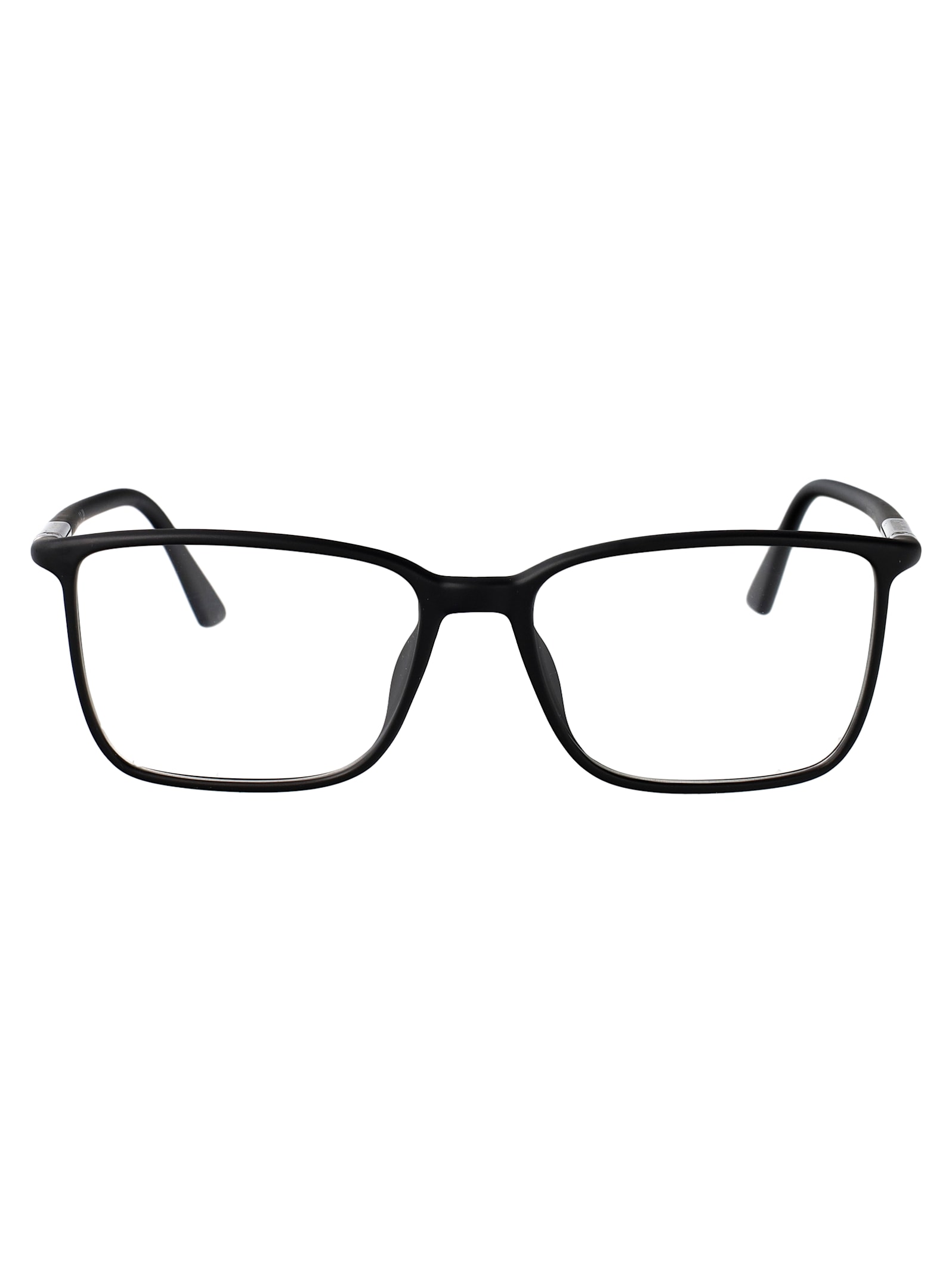 Calvin Klein Matte Black Acetate Glasses In Black