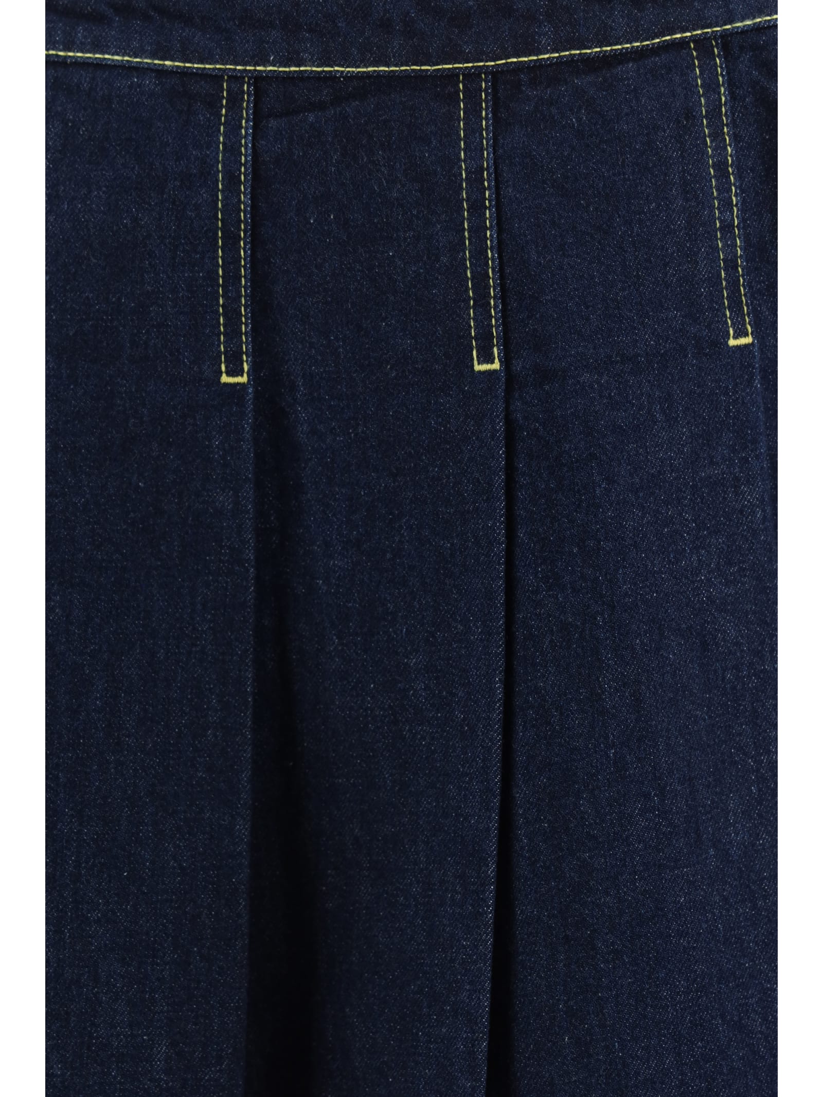 Shop Kenzo Denim Mini Skirt In Rinse Blue Denim
