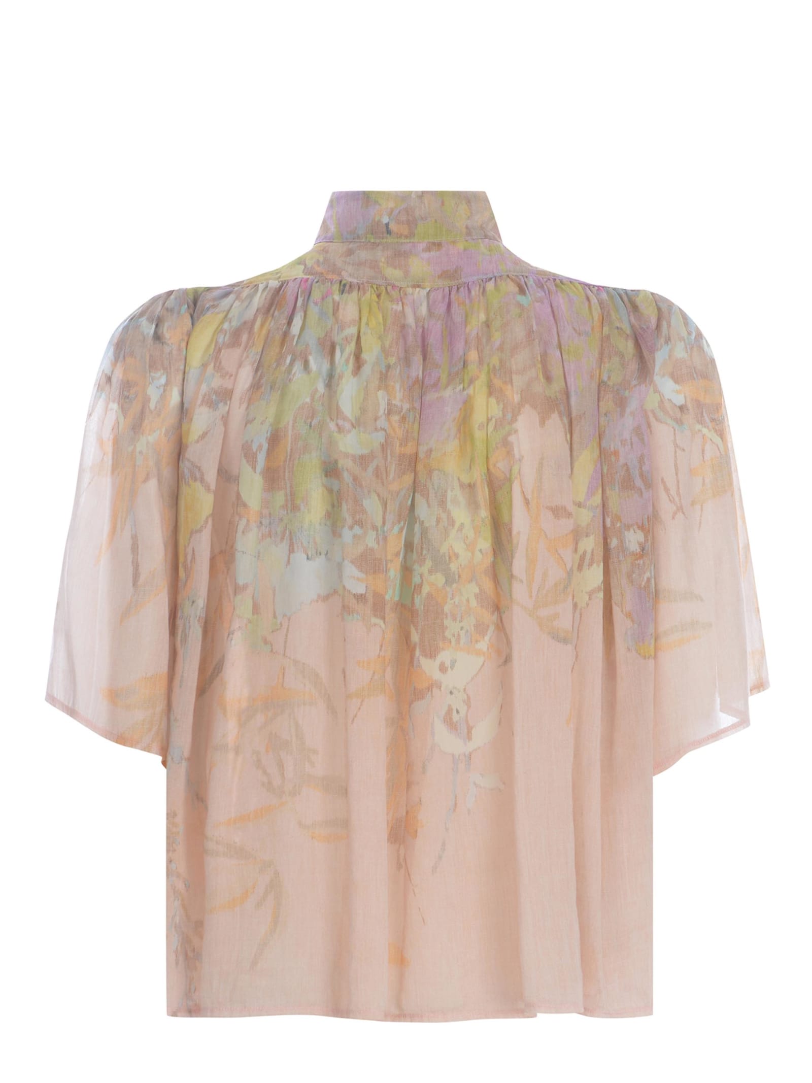 Shop Forte Forte Shirt Forte_forte Made Of Cotton And Silk Muslin In Rosa Cipria