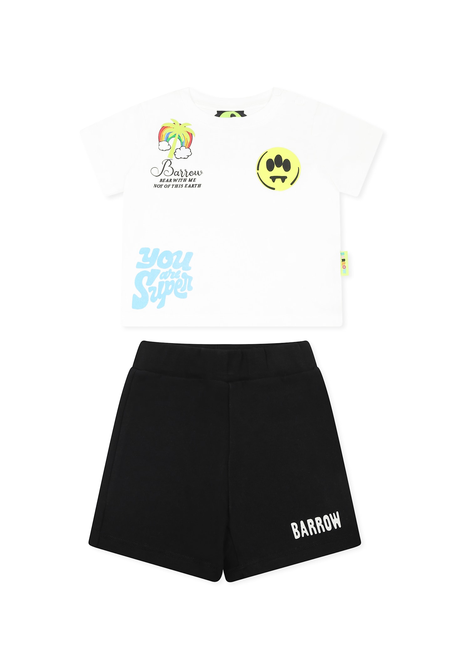Barrow Multicolor Suit For Babykids With Bear Print In Multicolor