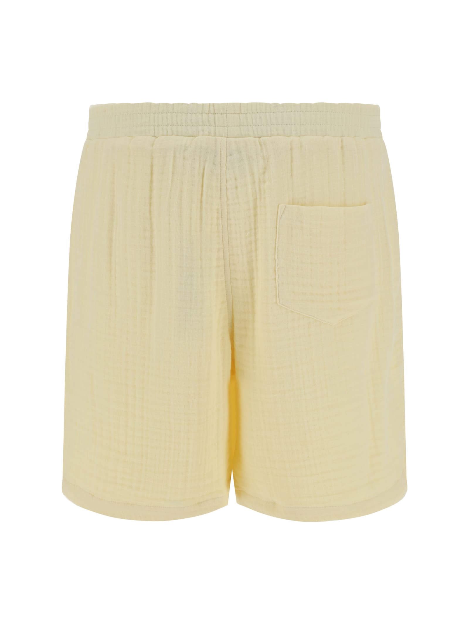 Shop Daily Paper Enzi Seersucker Shorts In Icing Yellow