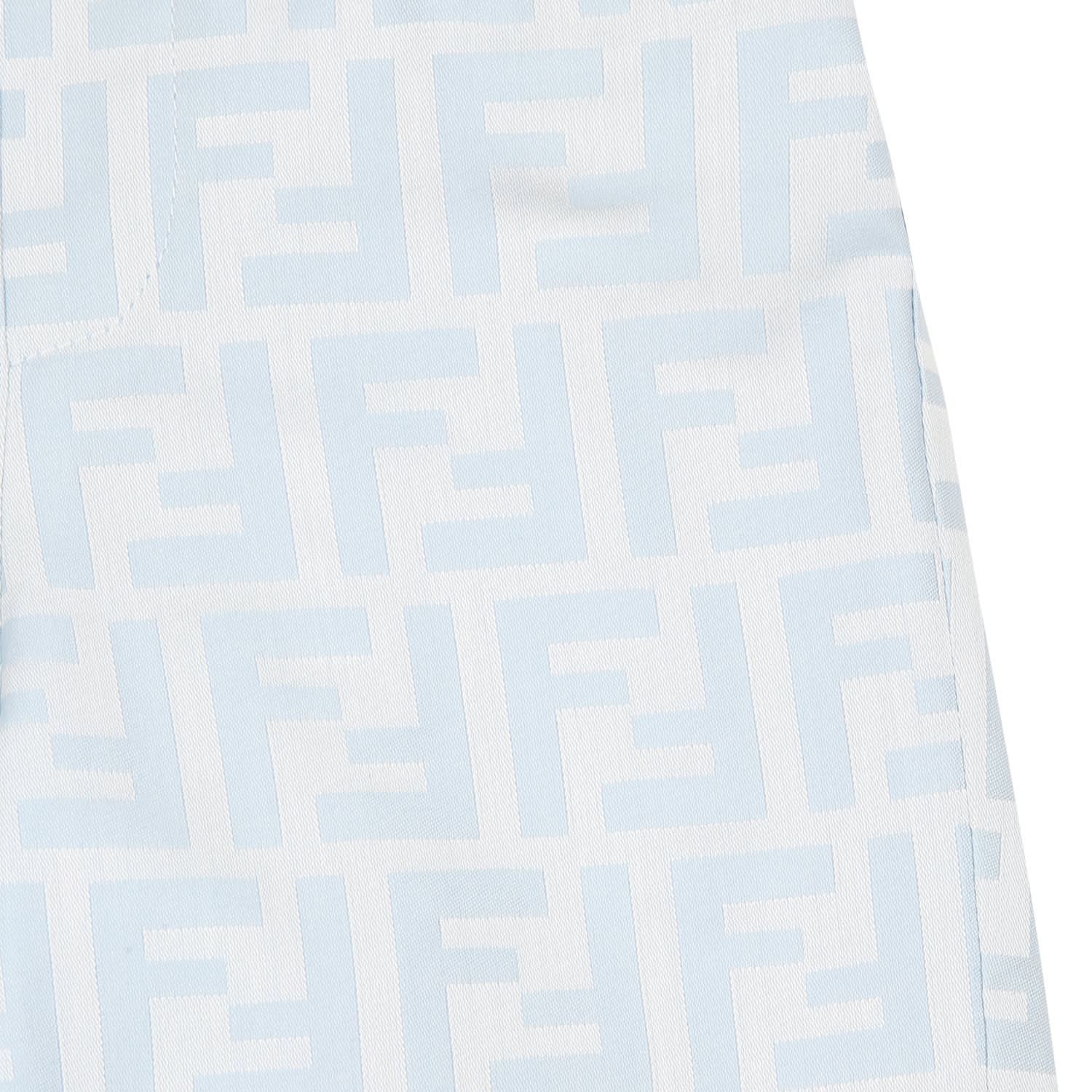 Shop Fendi Light Blue Suit For Baby Boy With Double F