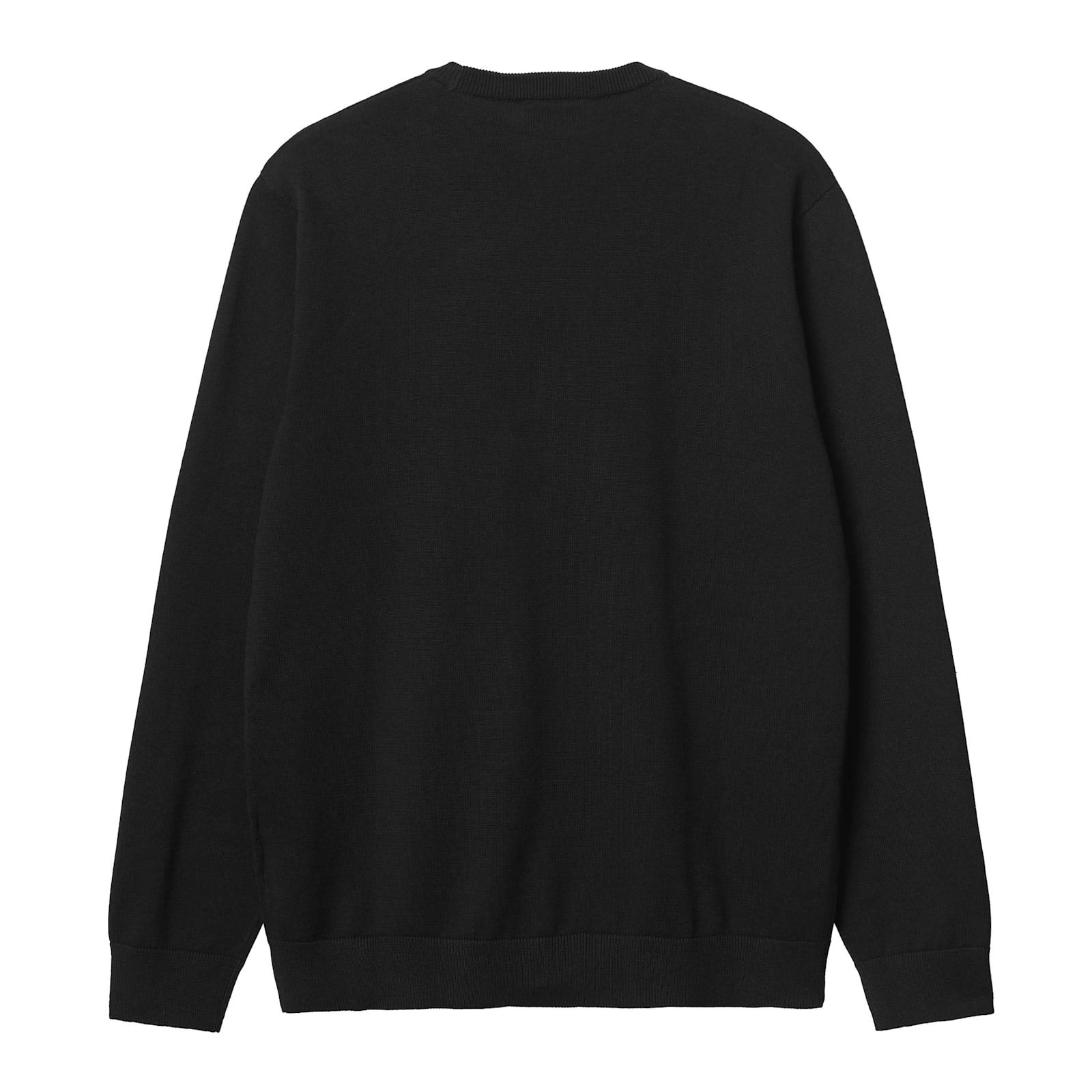 Carhartt Madison Cotton Sweater With Ribbed Cuffs And Hem In Black