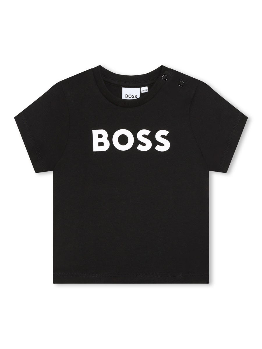 Shop Hugo Boss Tee Shirt In Black