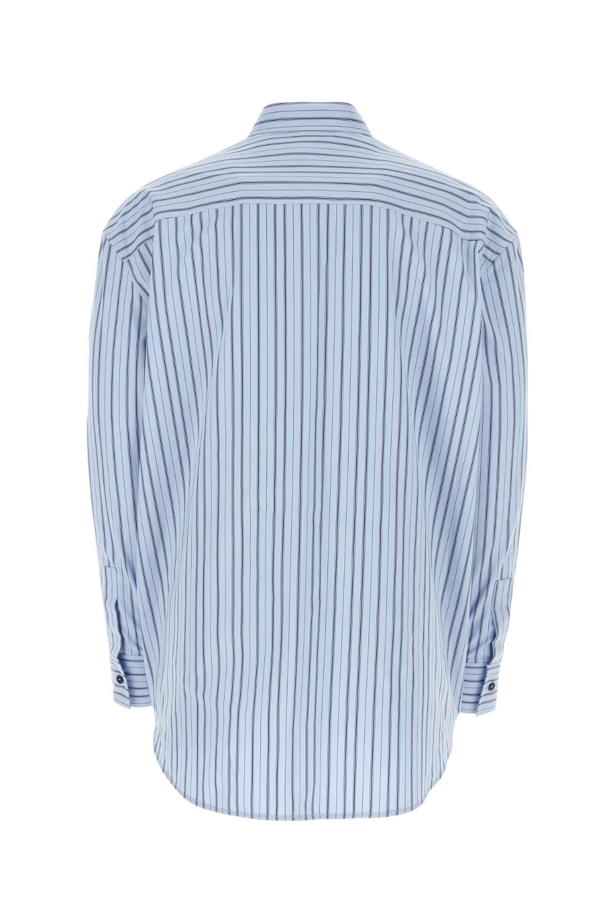 Shop Off-white Embroidered Poplin Oversize Shirt In Placidblu