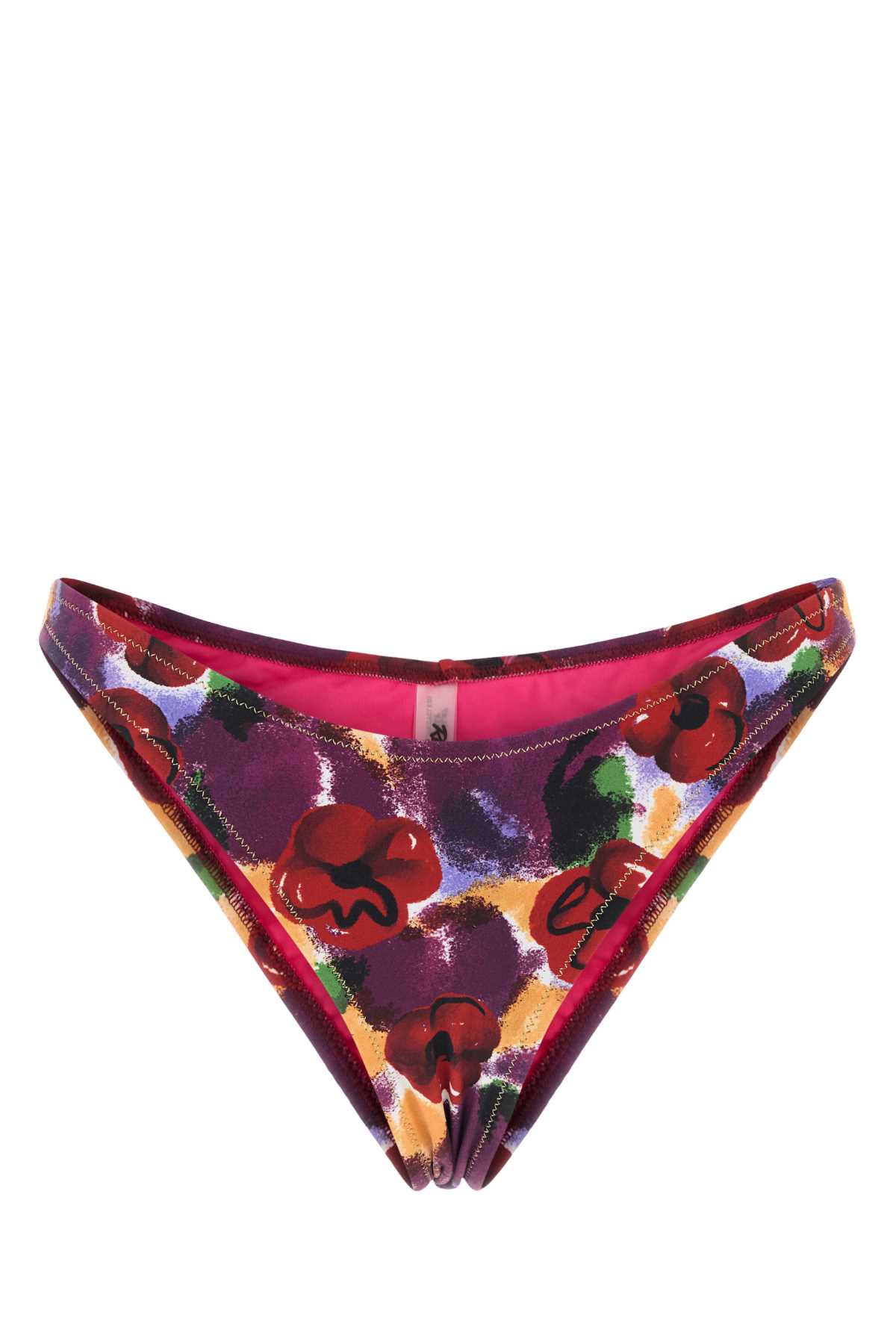 REINA OLGA PRINTED STRETCH NYLON BRIGITTE BIKINI BOTTOM