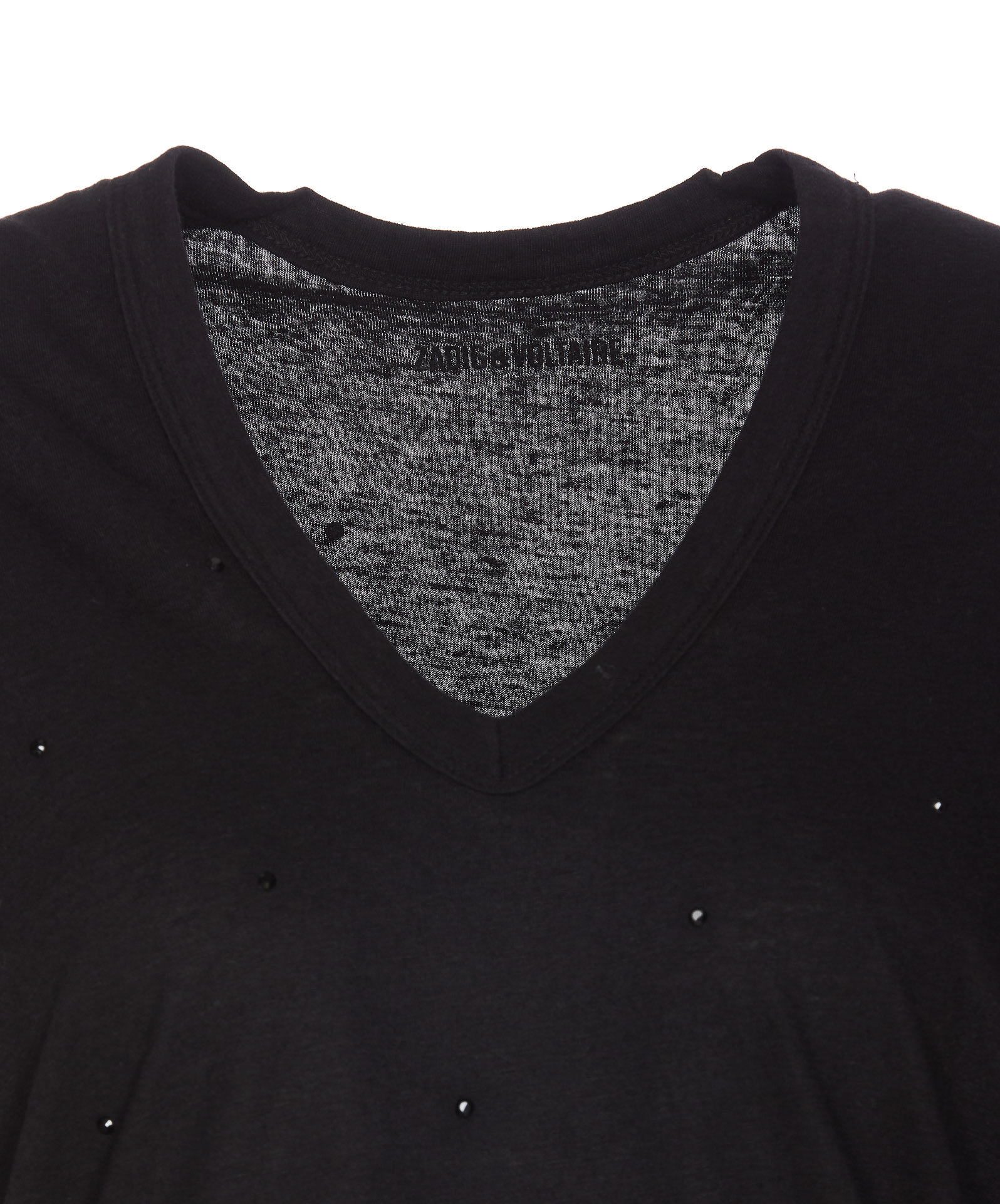 Shop Zadig &amp; Voltaire Wassa Dots Strass T-shirt In Black