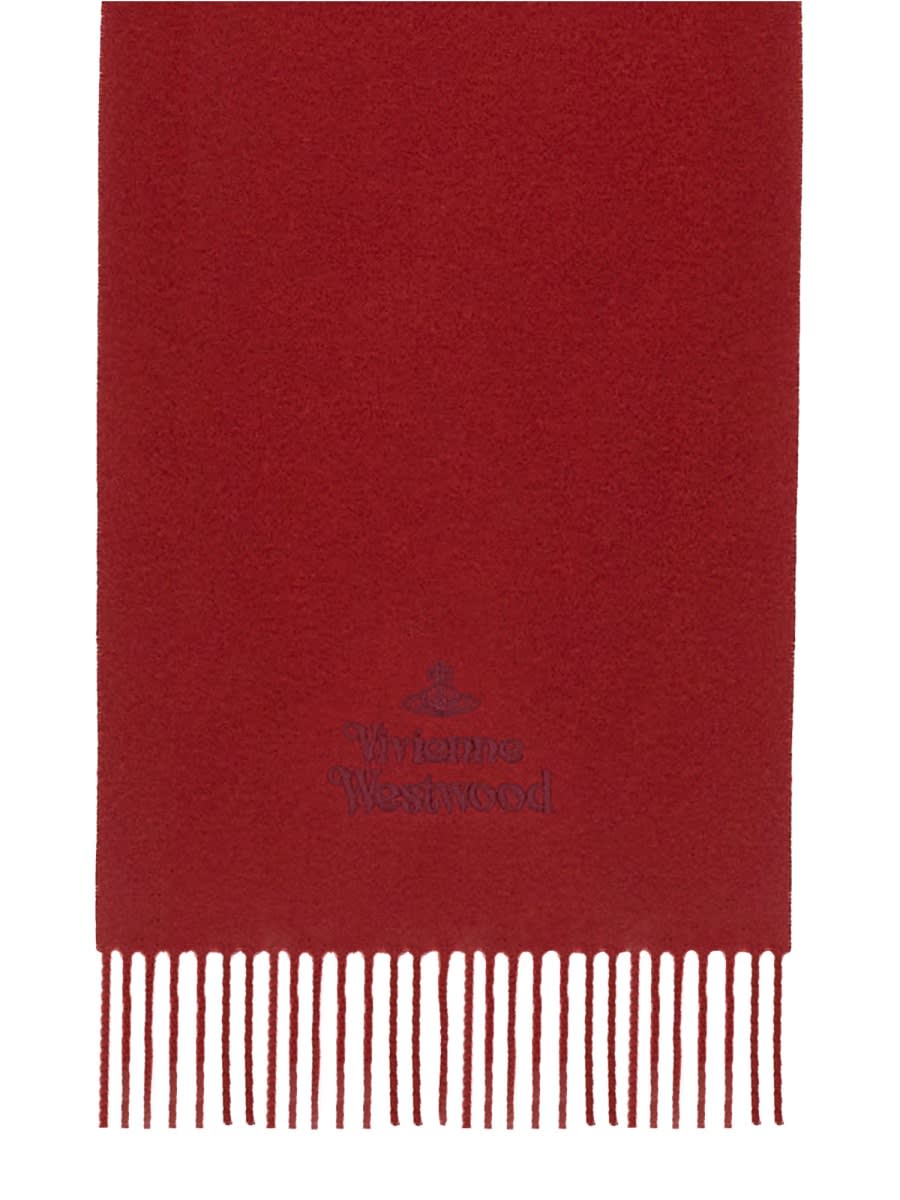 Vivienne Westwood Scarf With Logo In Red