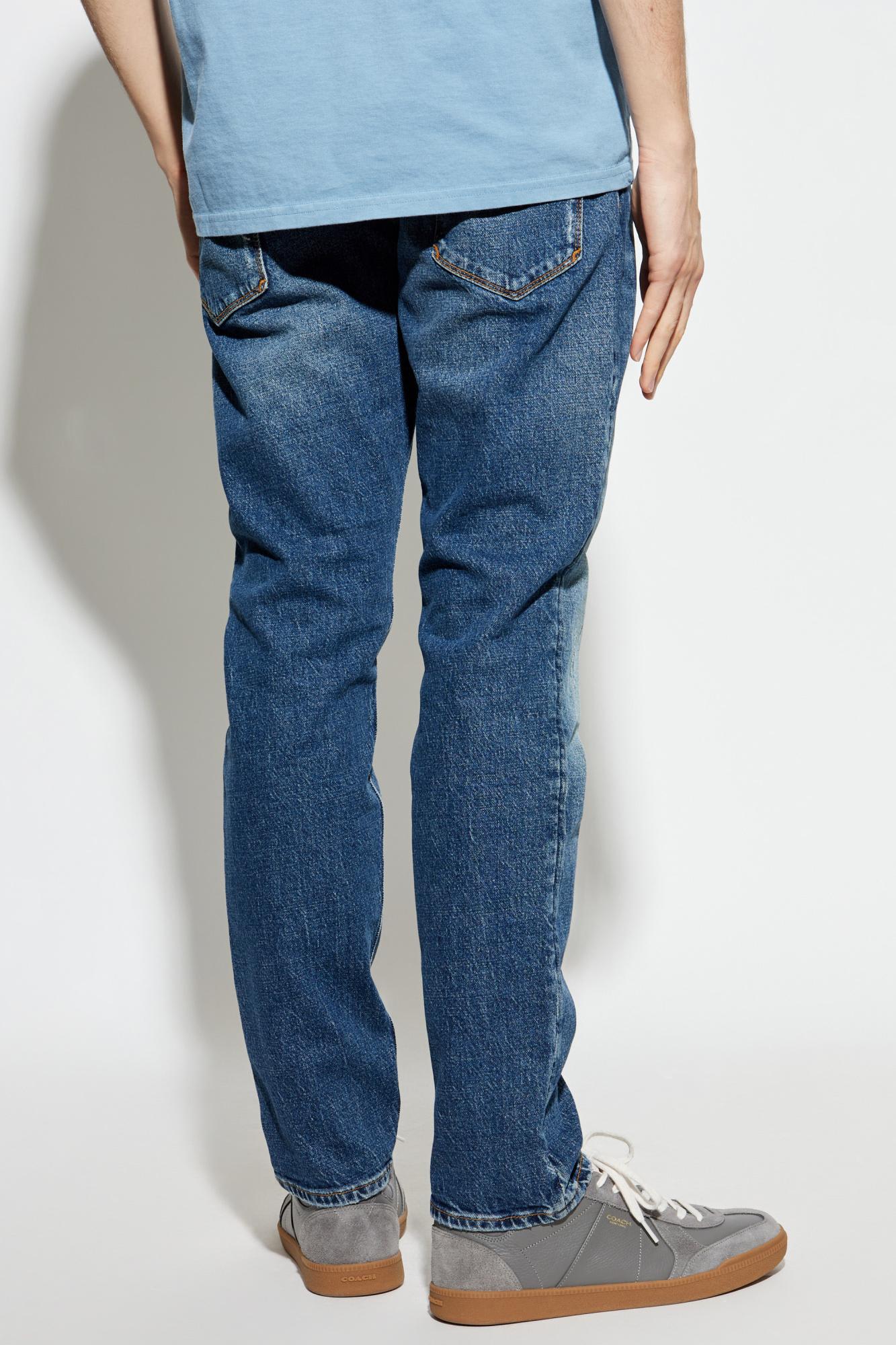 Shop Ps By Paul Smith Ps Paul Smith Jeans With Tapered Legs In Clear Blue