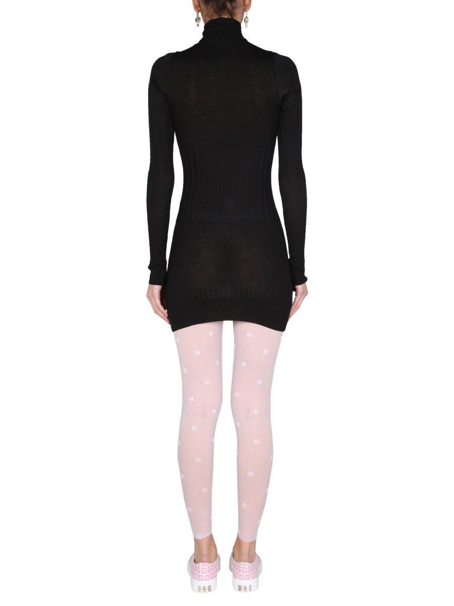 Shop Givenchy Ribbed Slim Fit Mini Dress In Black