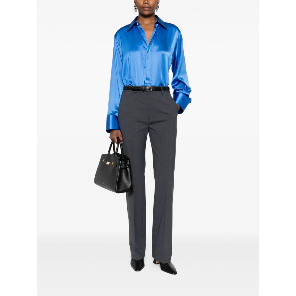 Covert Pressed-crease Trousers In Gray