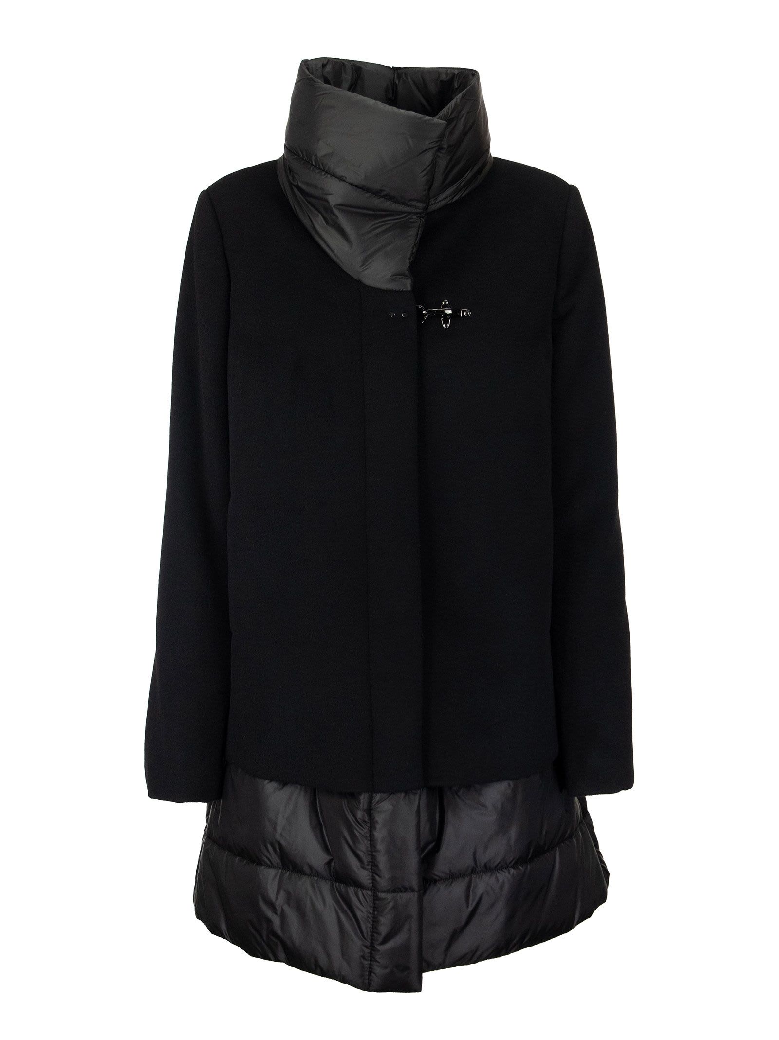 Fay Quilted Cashmere Blend Coat