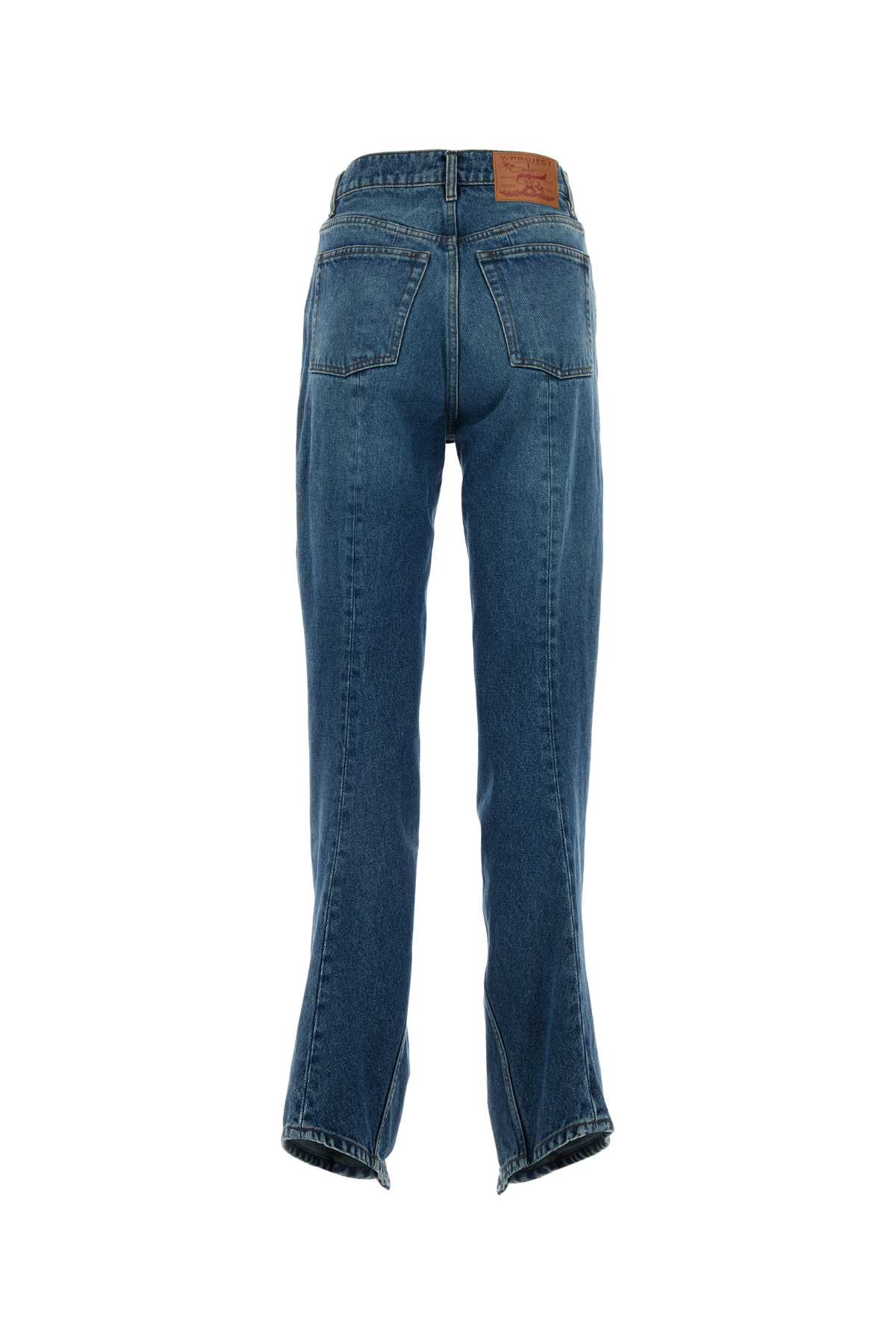 Shop Y/project Denim Jeans In Evergreen Vintage Blue