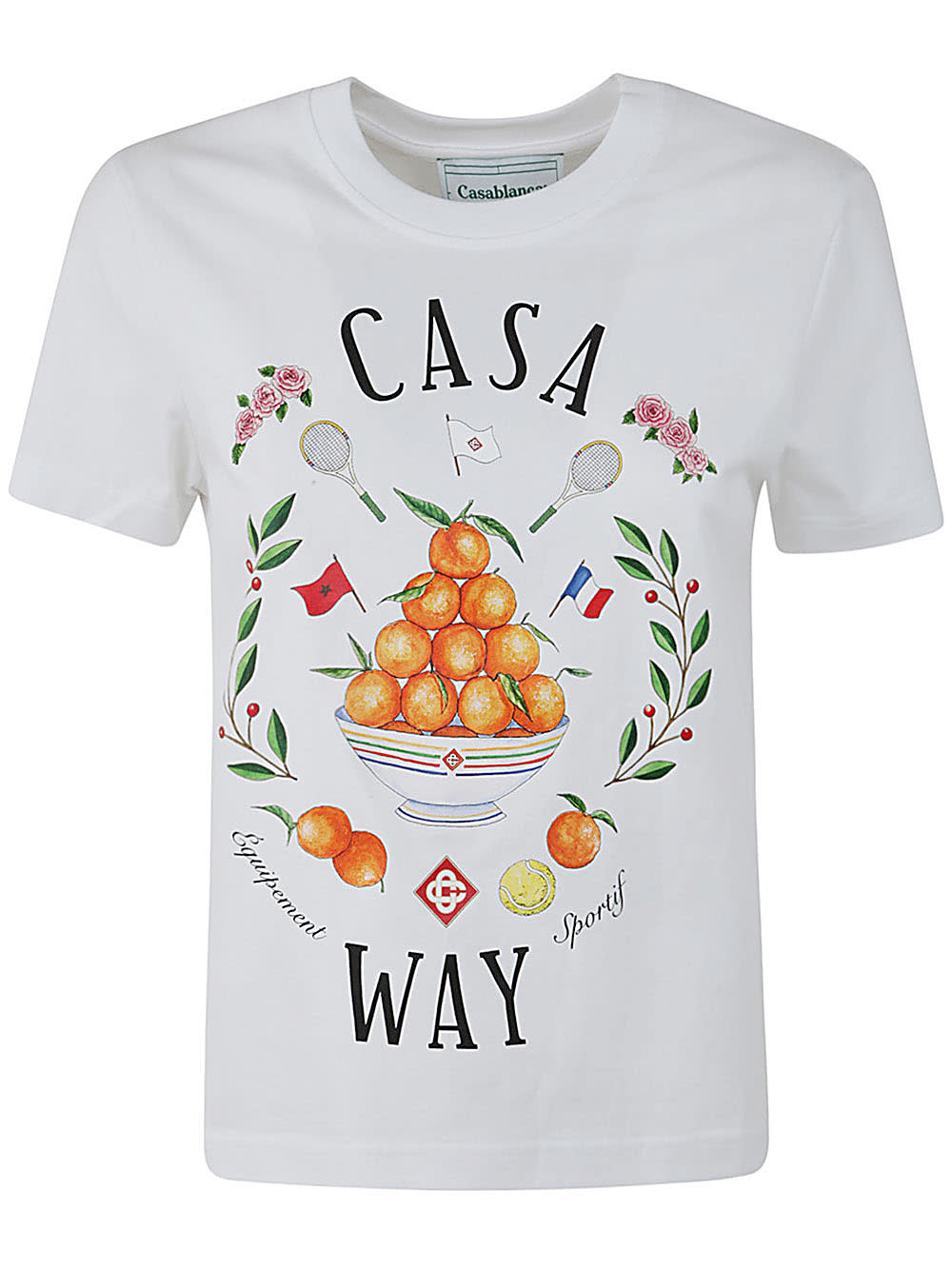 Shop Casablanca Casa Way Printed Fitted T-shirt
