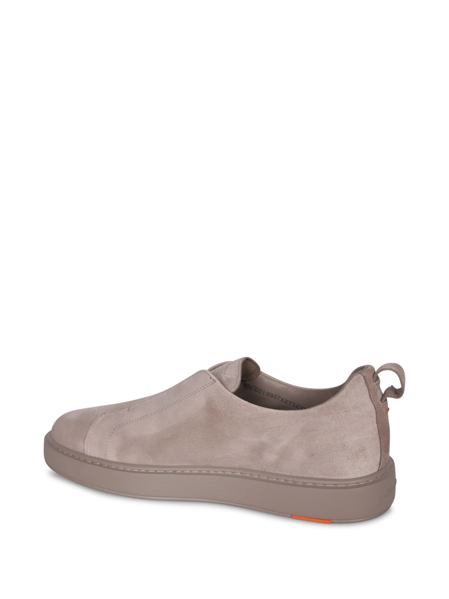 Shop Santoni Victory Suede Tortora Sneakers In Beige