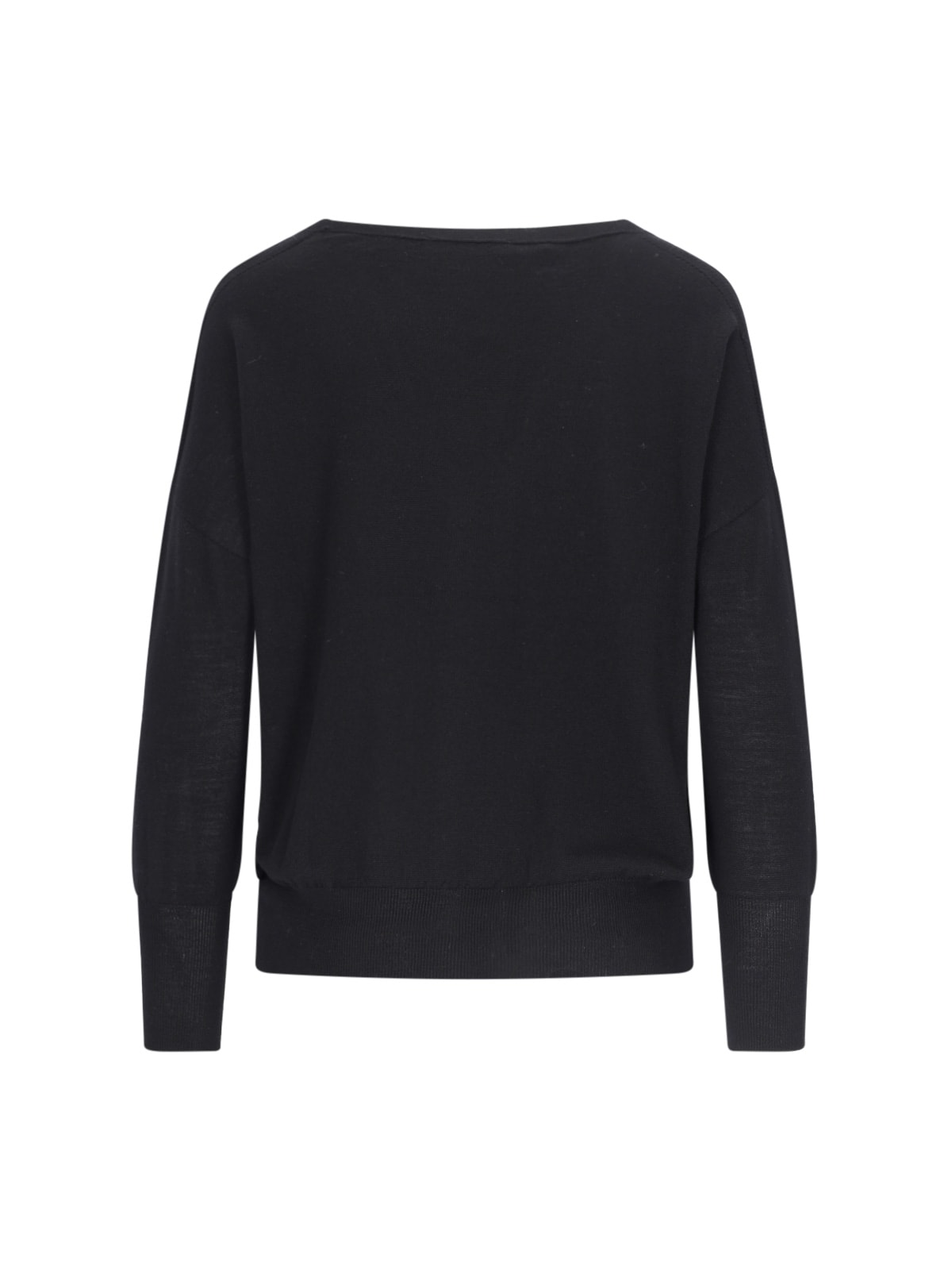 Shop Zanone V-neck Sweater In Black