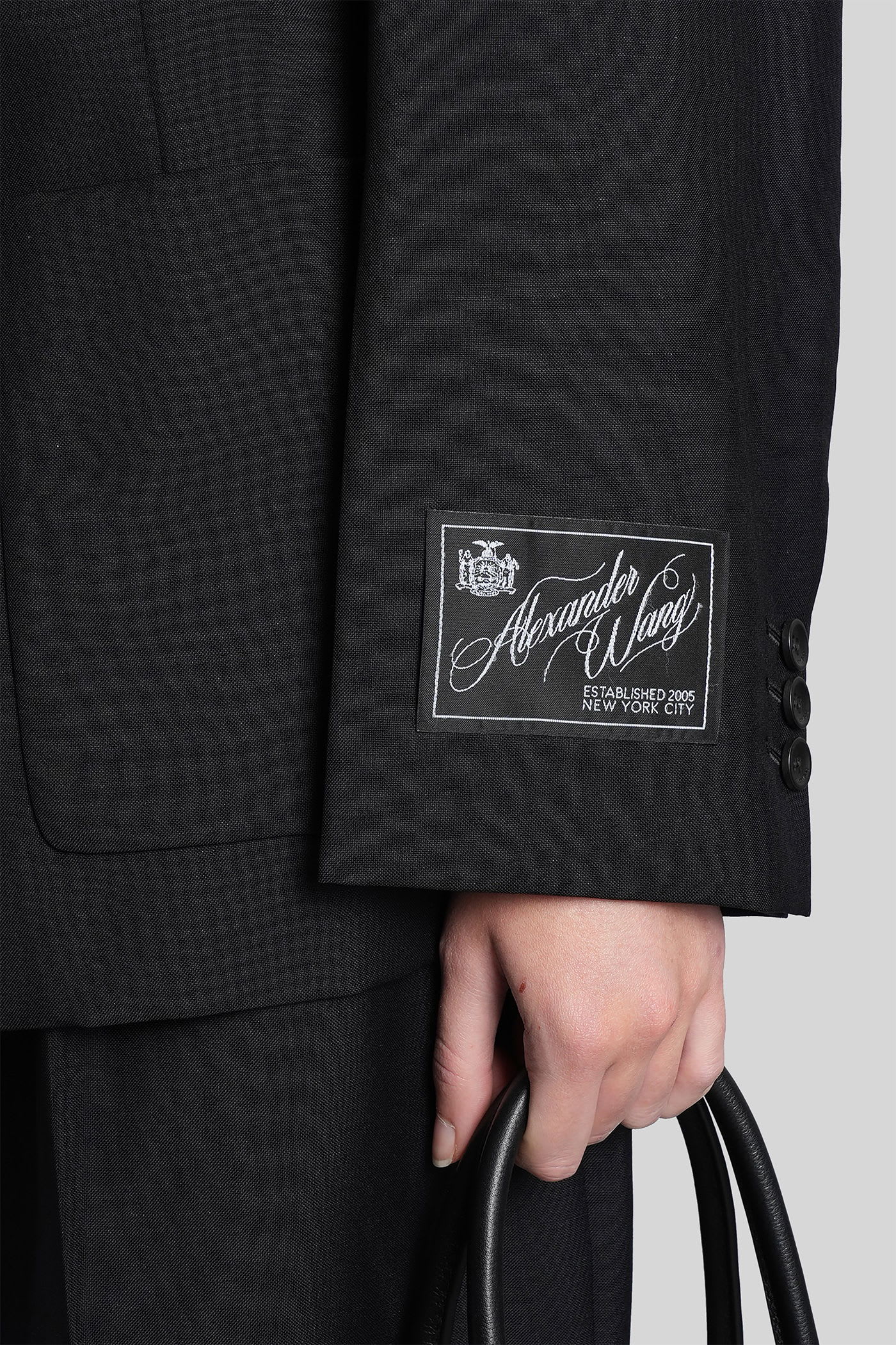 Alexander Wang Blazer In Black Wool In Black