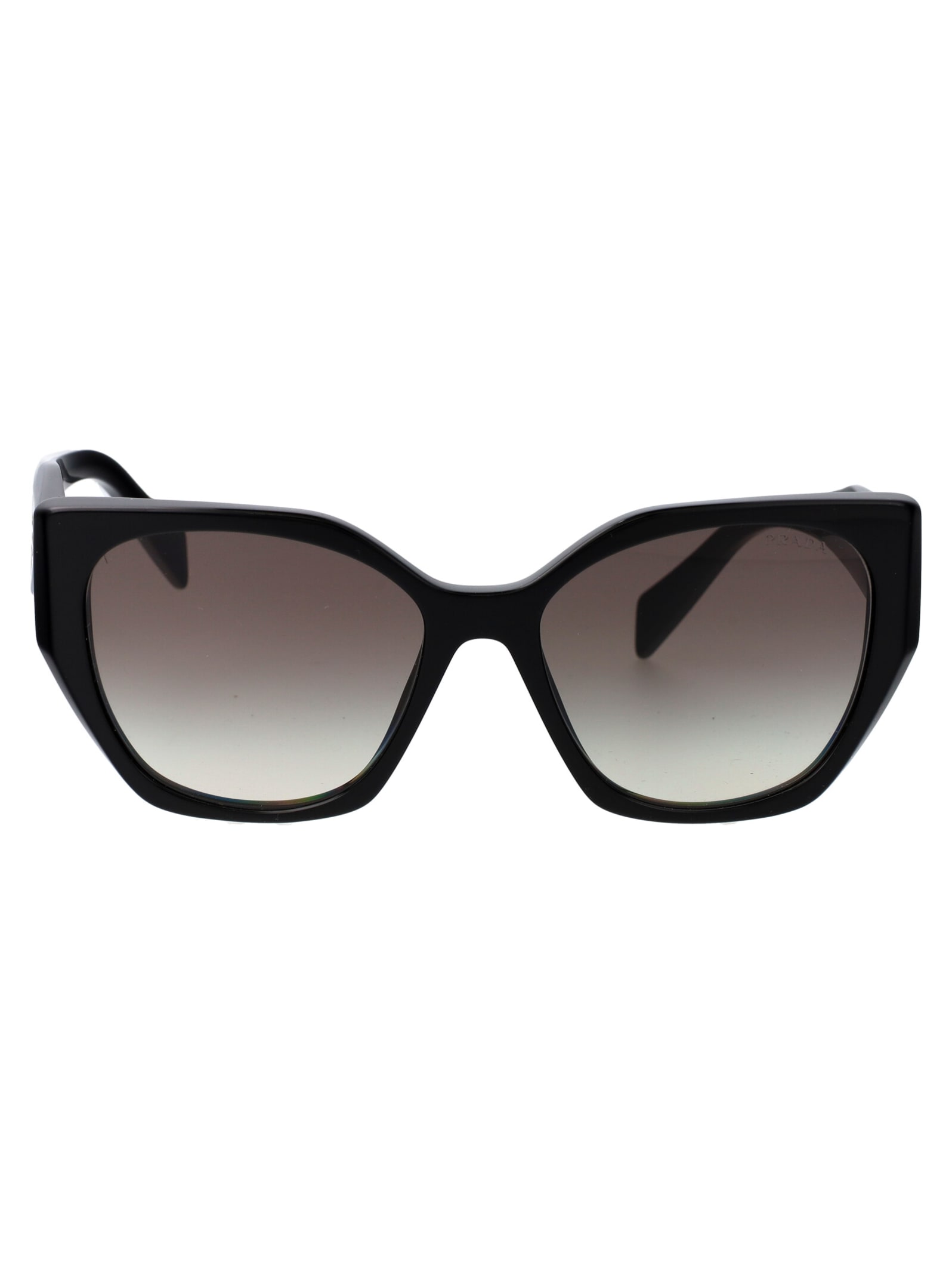 Shop Prada 0pr 19zs Sunglasses In 1ab0a7 Black