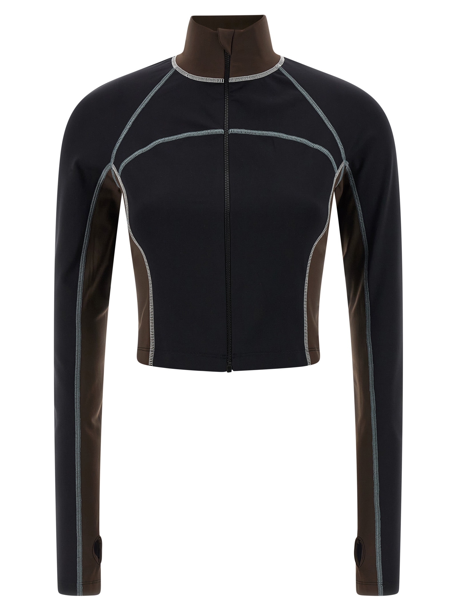 Fendi Long-sleeved Cardigan Top In Black