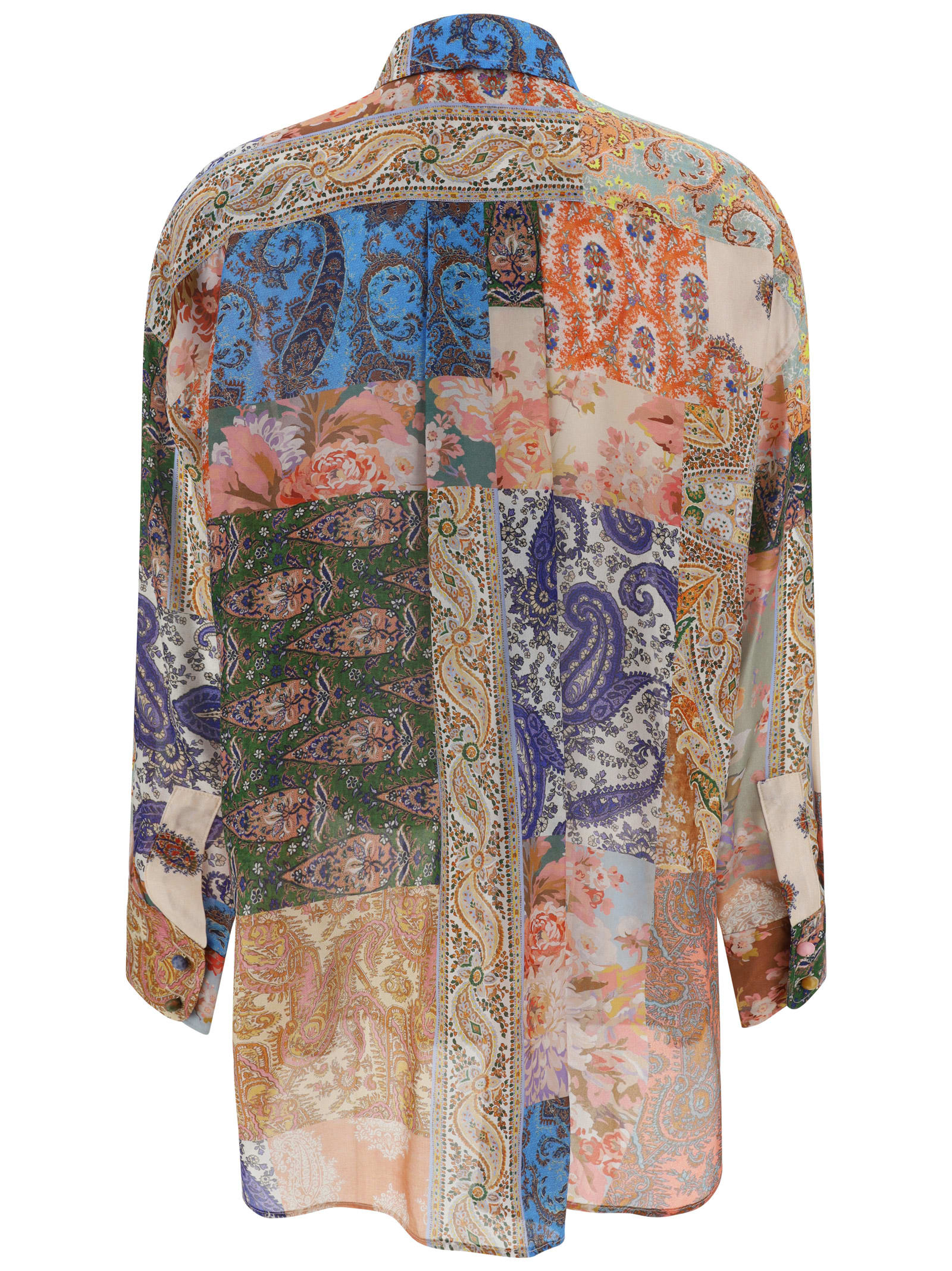 Shop Zimmermann Devi Manstyle Shirt In Multicolour