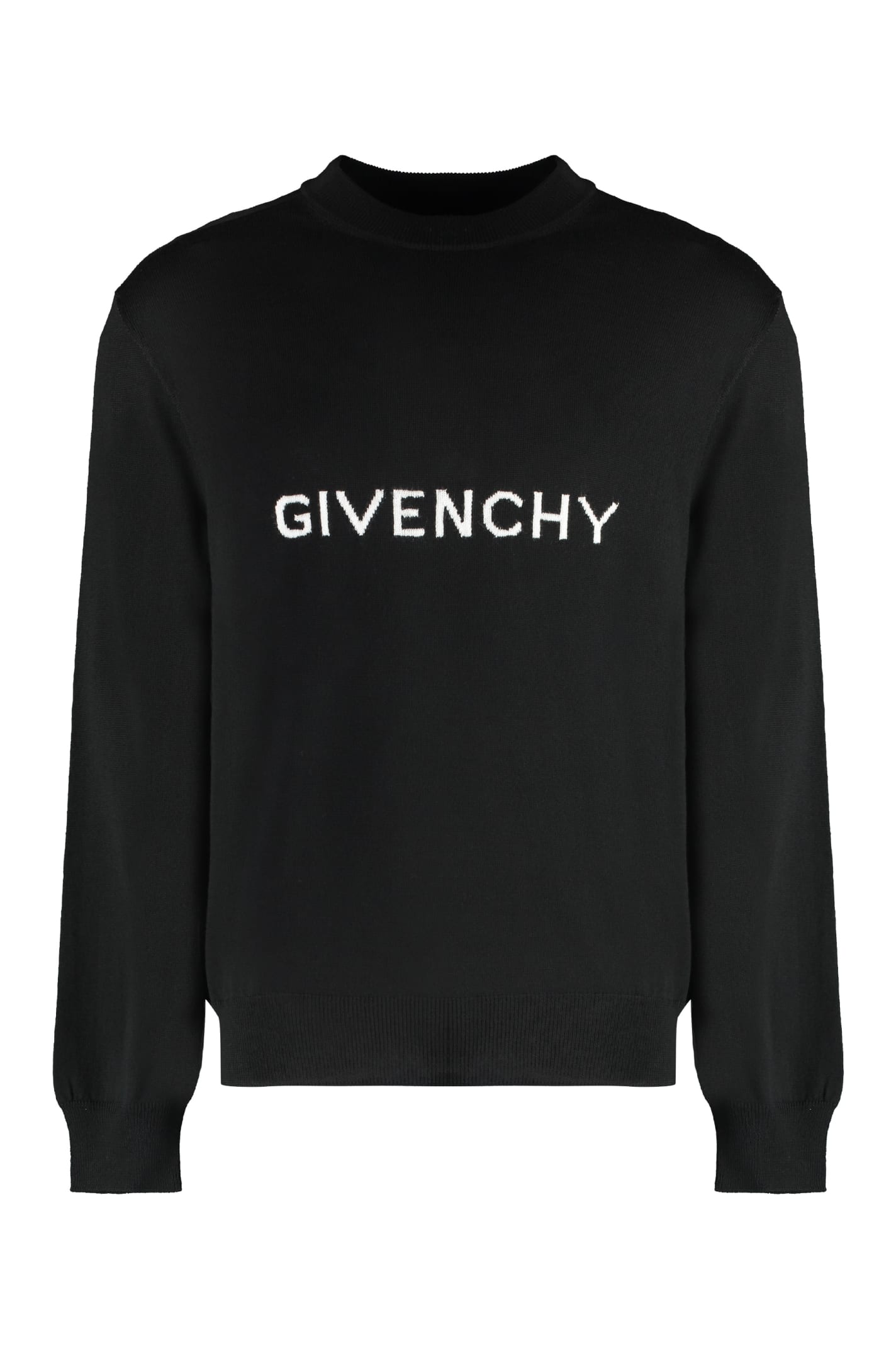 Givenchy Crew-neck Wool Sweater In Black