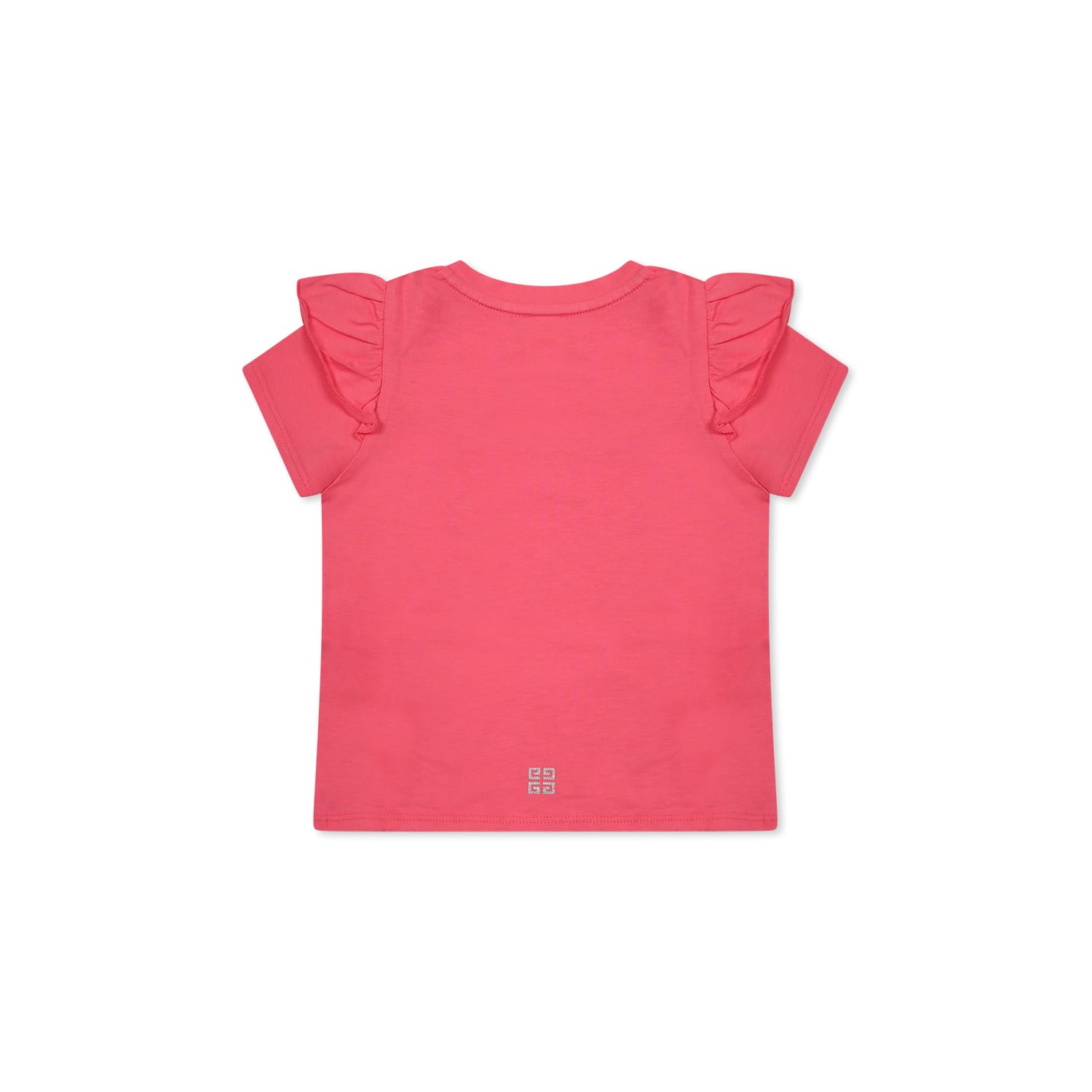 Givenchy Fuchsia T-shirt For Baby Girl With Logo In Pink