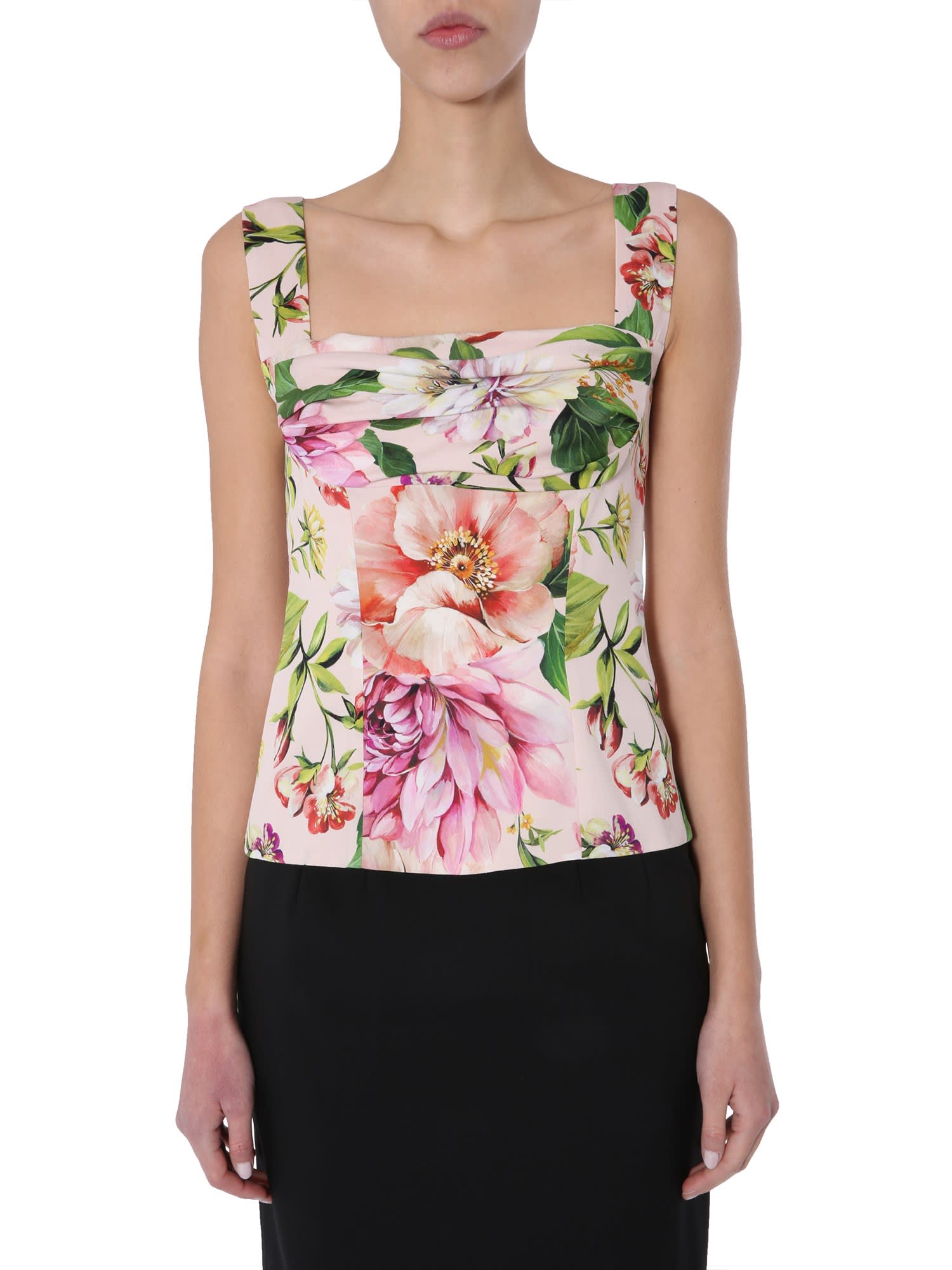 DOLCE & GABBANA FLORAL PATTERN TOP,11224918