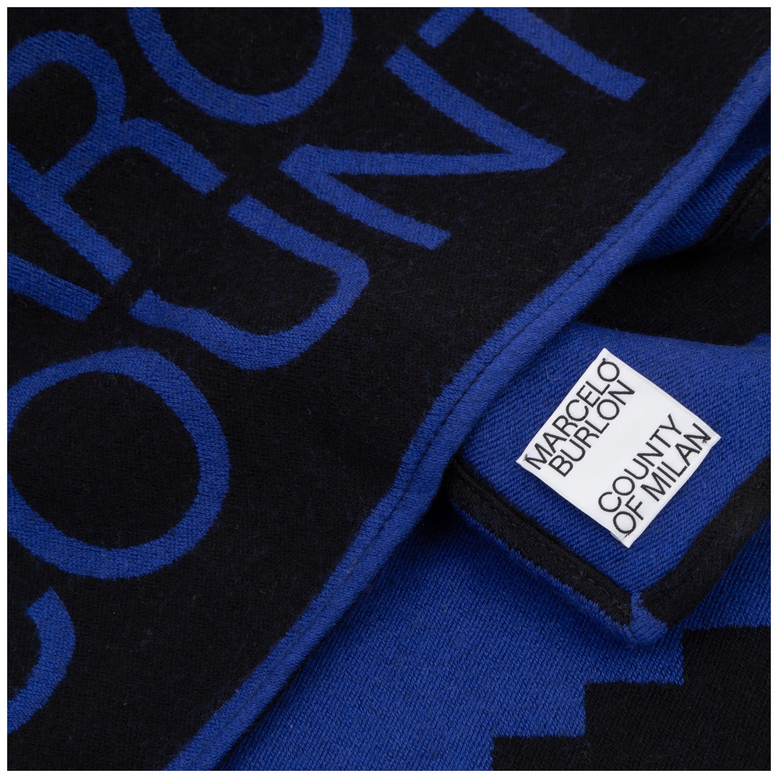 Shop Marcelo Burlon County Of Milan Logo Football Scarf Marcelo Burlon In Blue