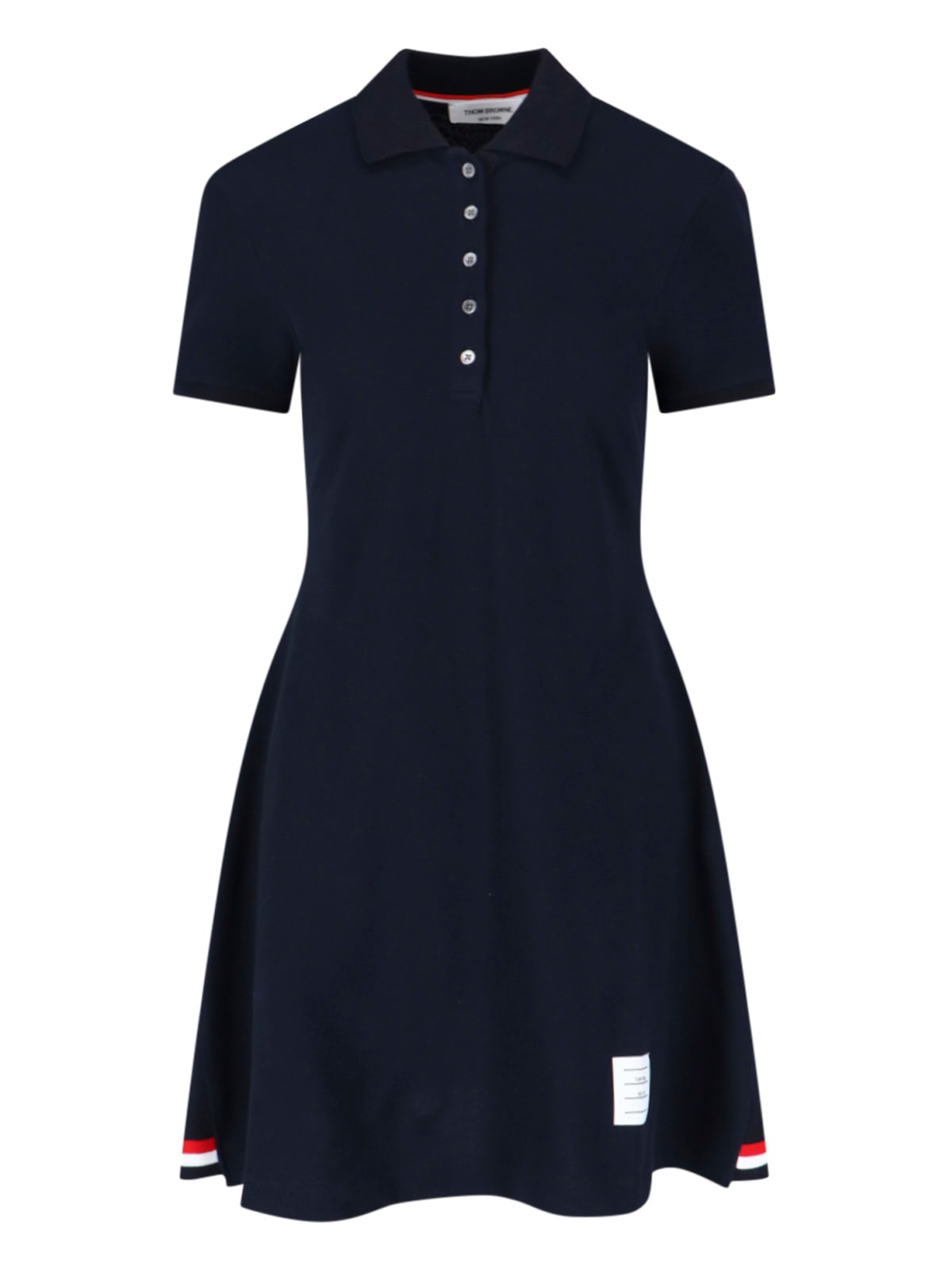 Shop Thom Browne Polo Midi Dress In Blue