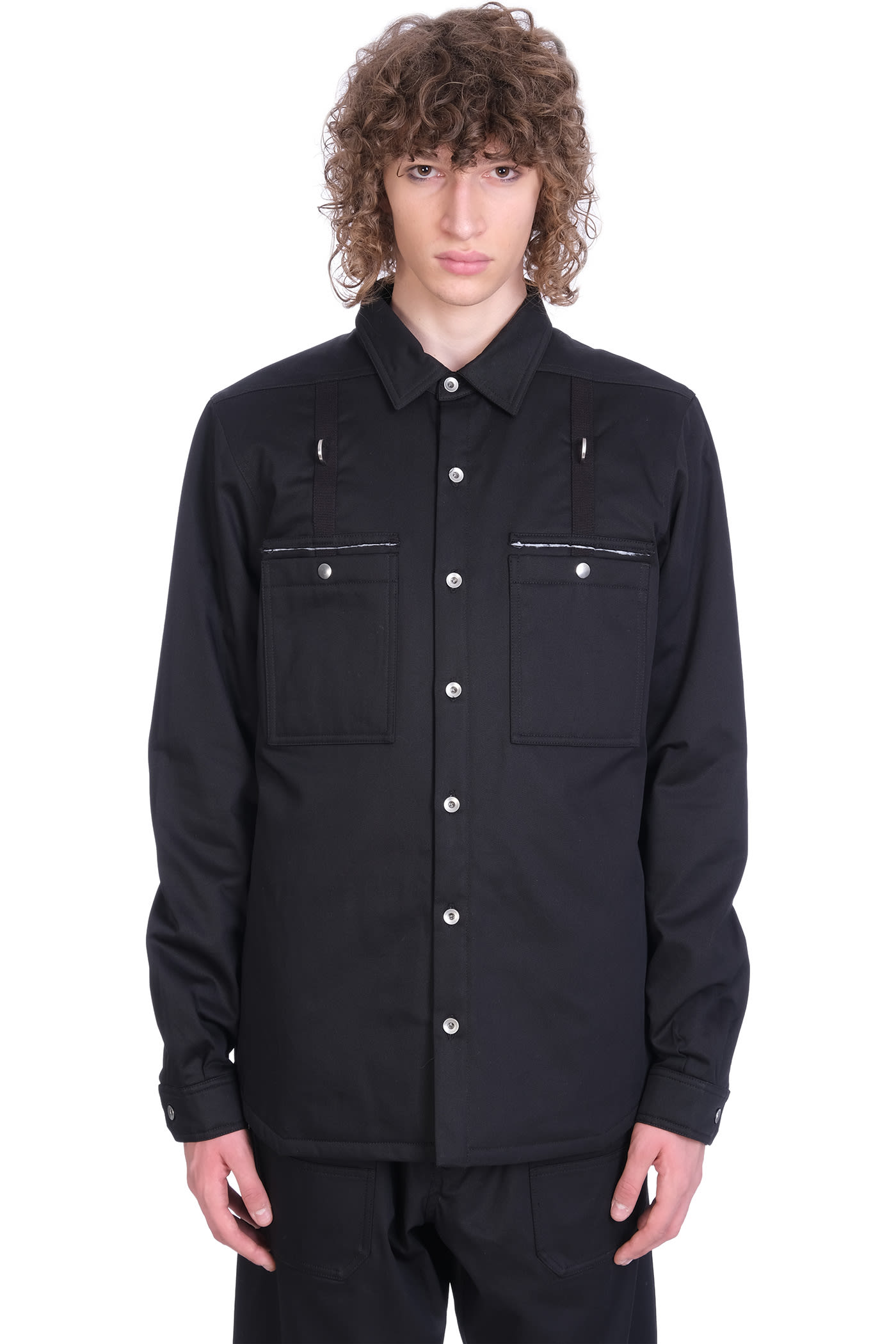 DRKSHDW Outhershirt Puffer In Black Cotton