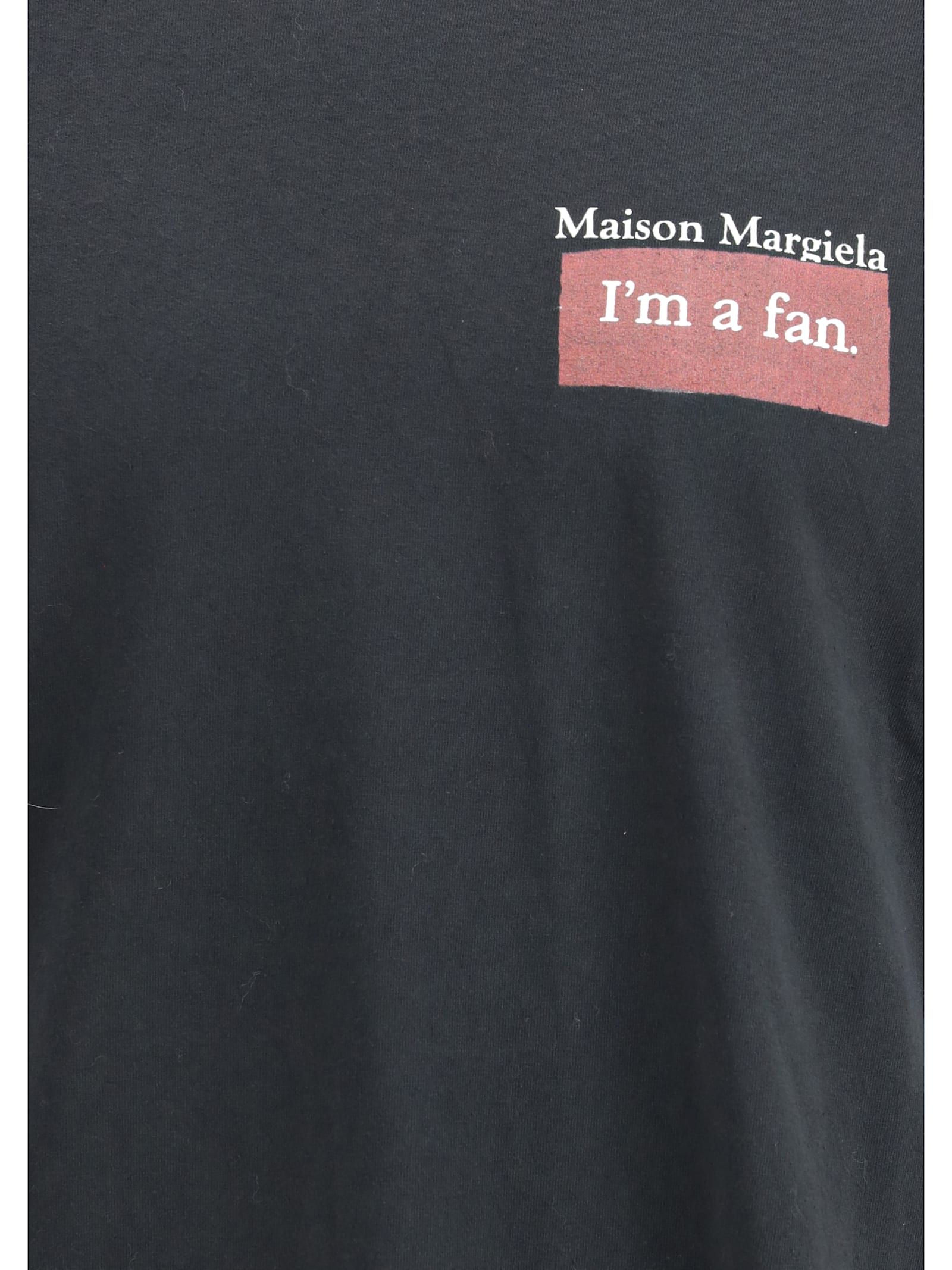 Maison Margiela Charcoal Brand-print Crewneck Cotton-jersey T-shirt In Gray