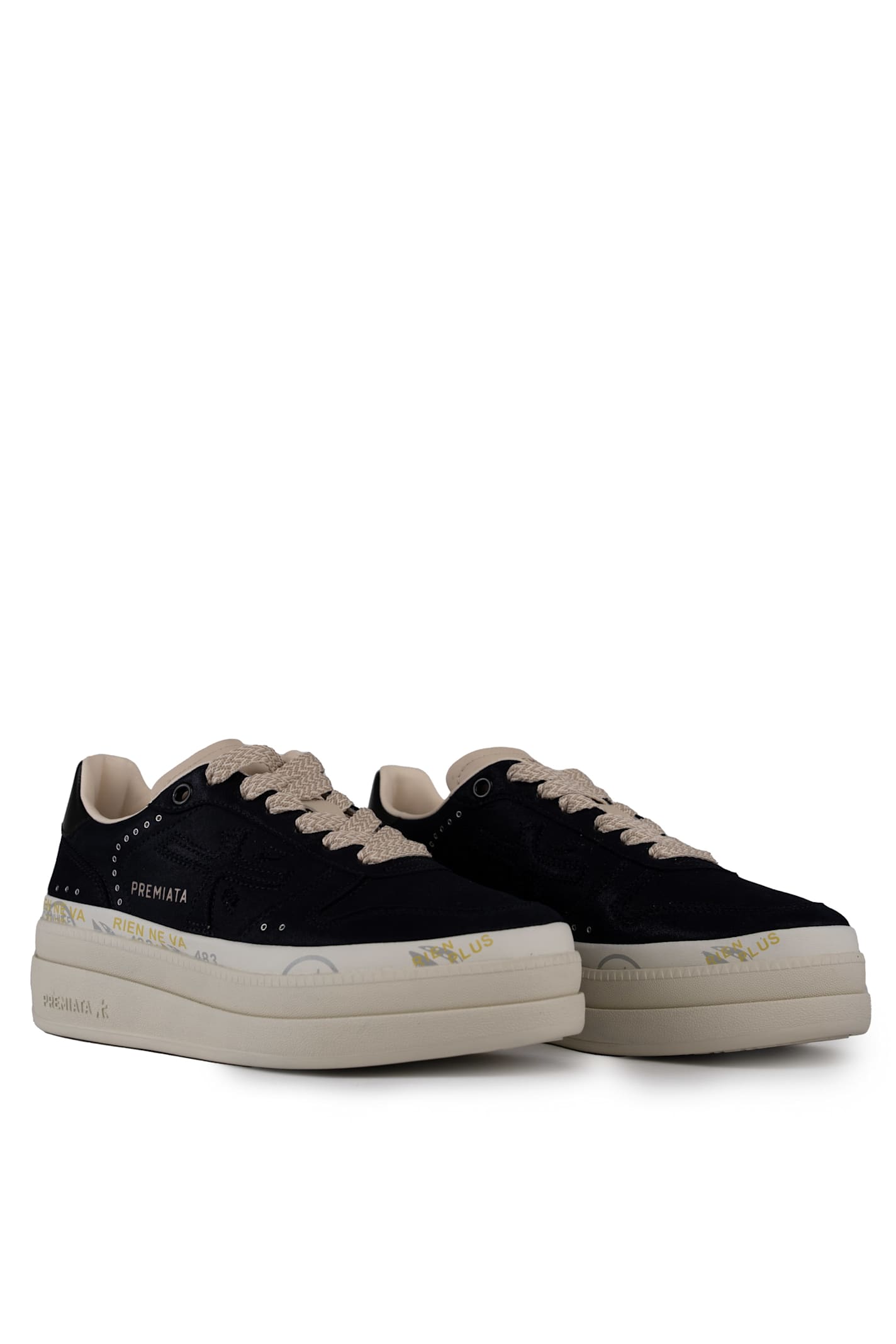 Shop Premiata Micol 7013 Suede Sneakers In Nero