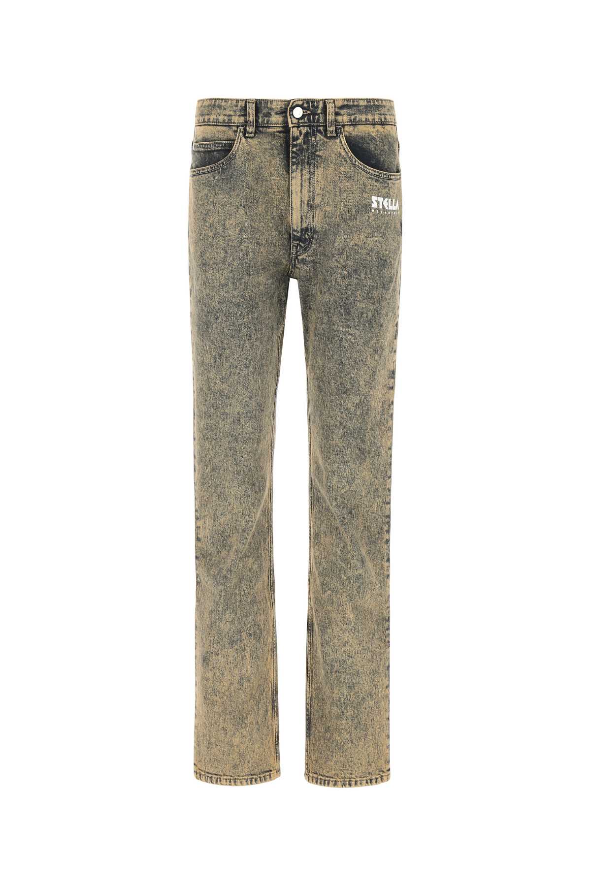 Shop Stella Mccartney Two-tone Stretch Denim Fantasia Jeans In 7806